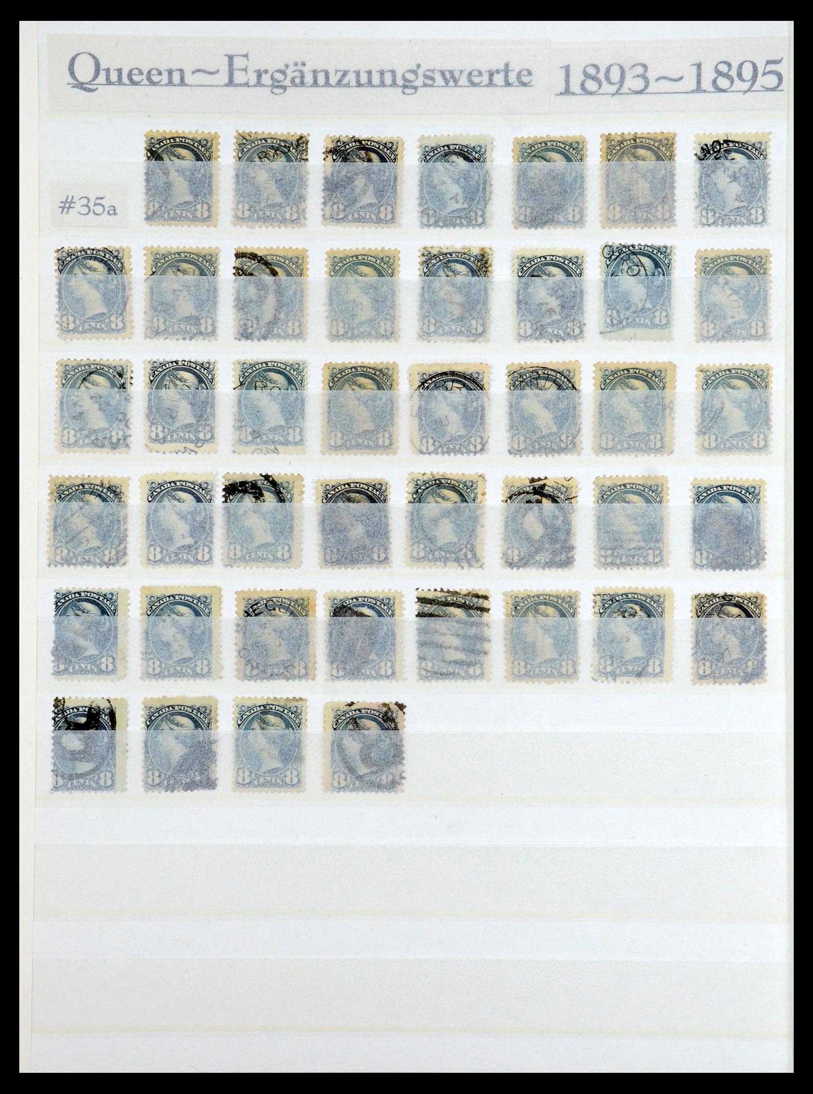 35375 154 - Postzegelverzameling 35375 Canada koninginnekopjes 1868-1893.
