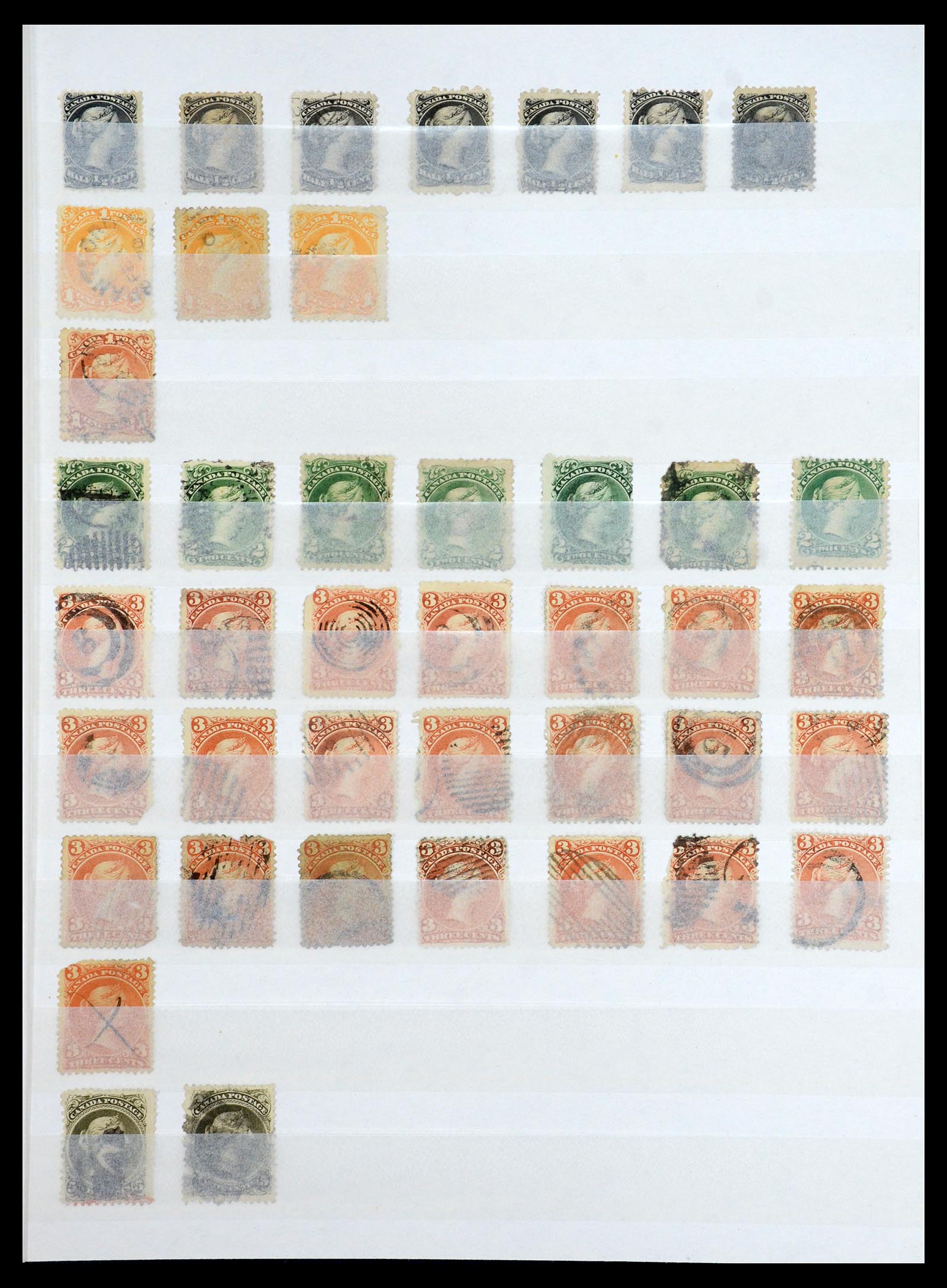35375 156 - Postzegelverzameling 35375 Canada koninginnekopjes 1868-1893.