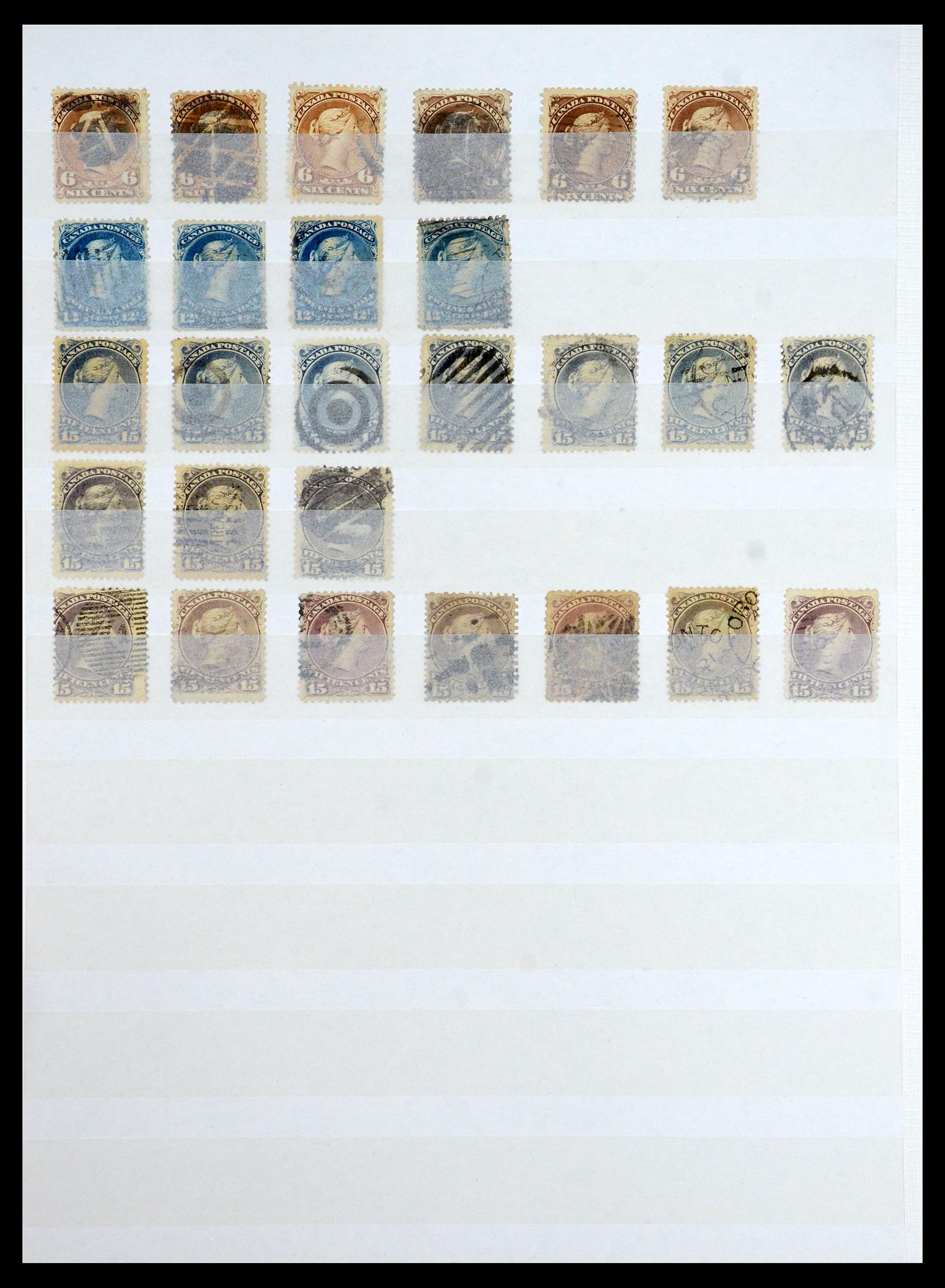 35375 157 - Postzegelverzameling 35375 Canada koninginnekopjes 1868-1893.