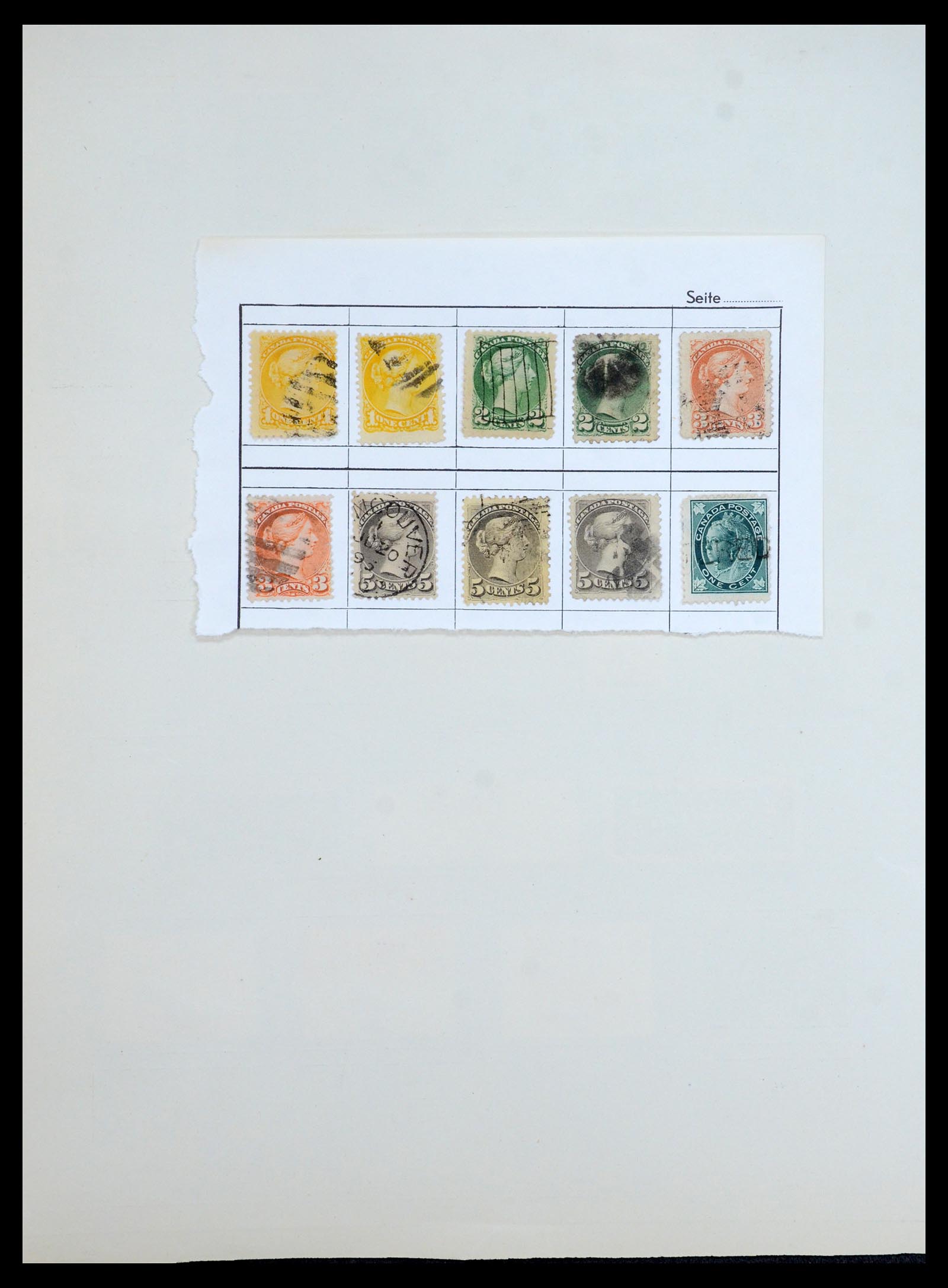 35375 165 - Stamp Collection 35375 Canada Queen heads 1868-1893.