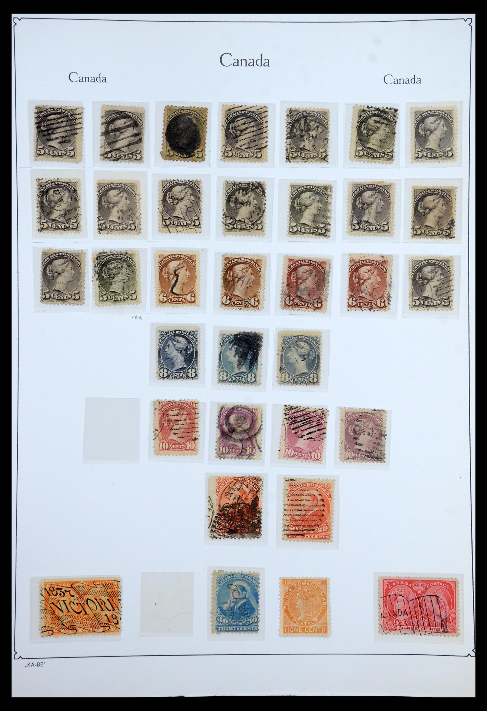 35375 167 - Postzegelverzameling 35375 Canada koninginnekopjes 1868-1893.