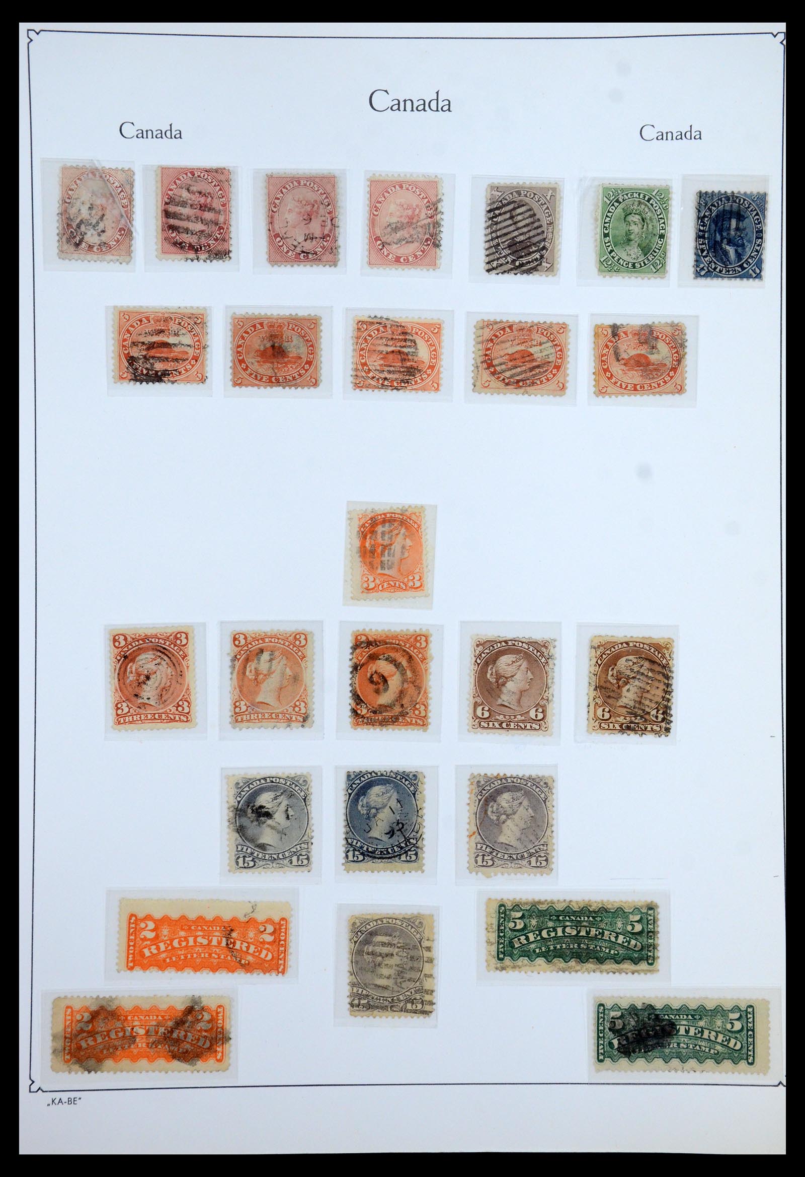35375 168 - Postzegelverzameling 35375 Canada koninginnekopjes 1868-1893.