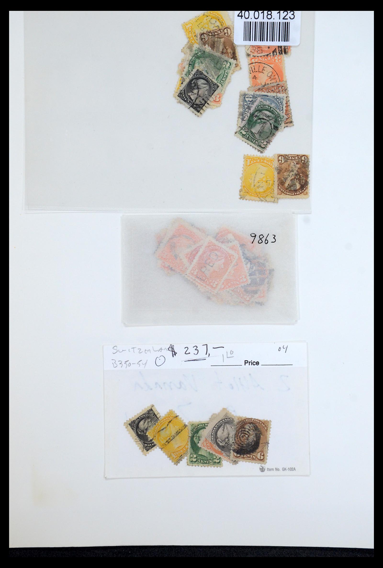 35375 171 - Postzegelverzameling 35375 Canada koninginnekopjes 1868-1893.