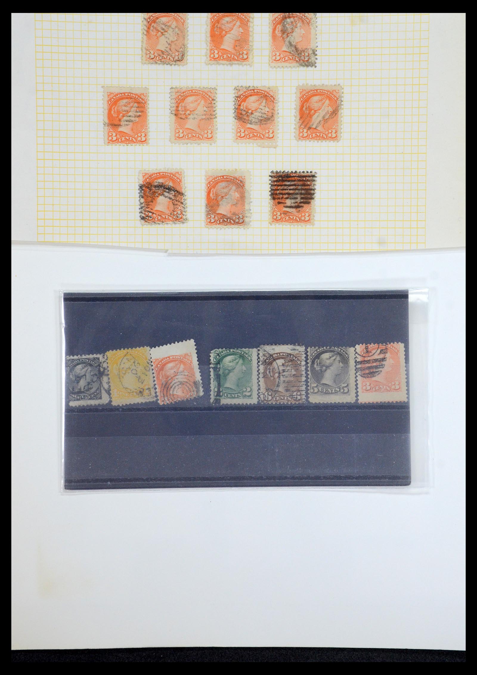 35375 172 - Postzegelverzameling 35375 Canada koninginnekopjes 1868-1893.