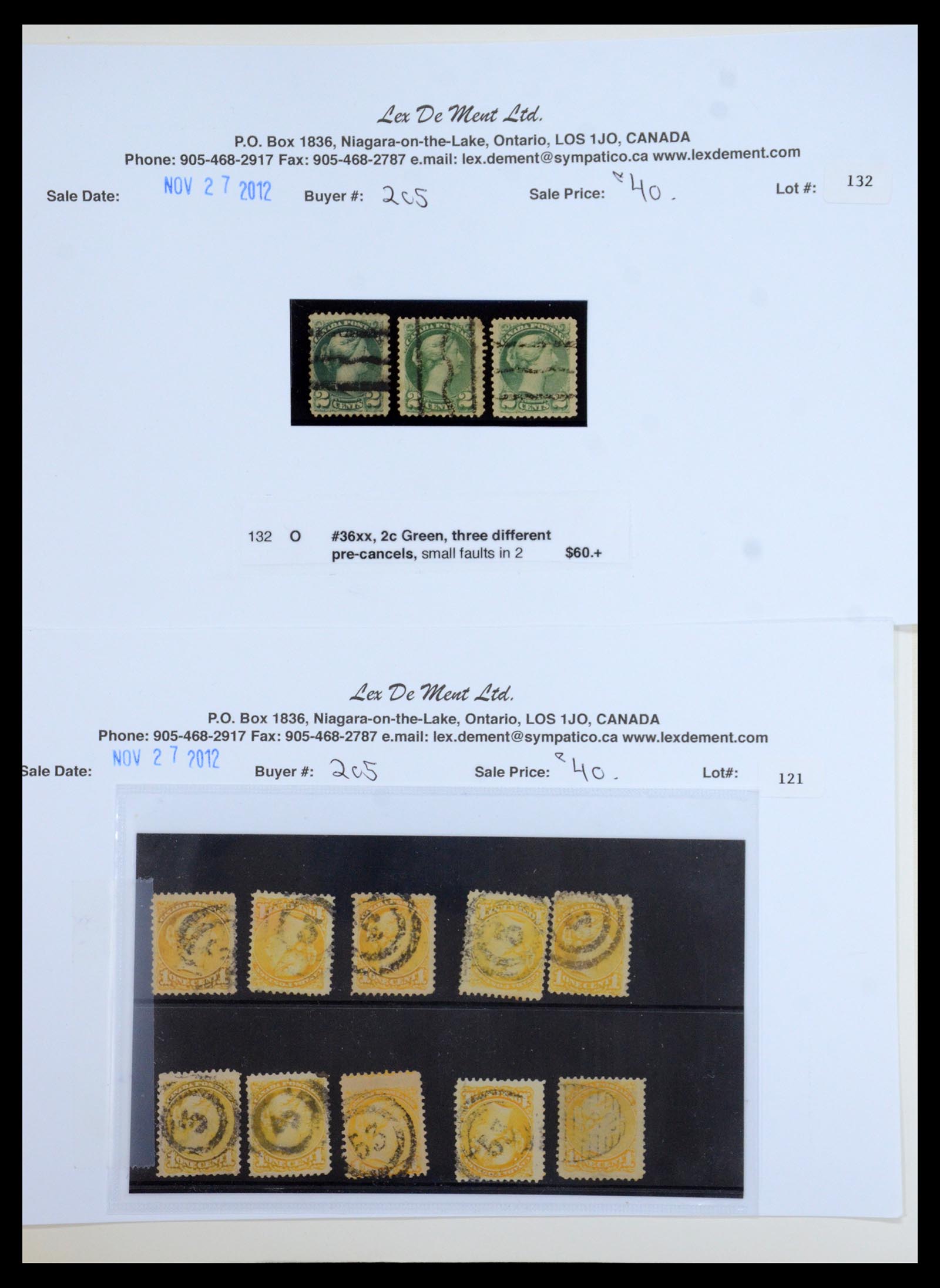 35375 179 - Postzegelverzameling 35375 Canada koninginnekopjes 1868-1893.