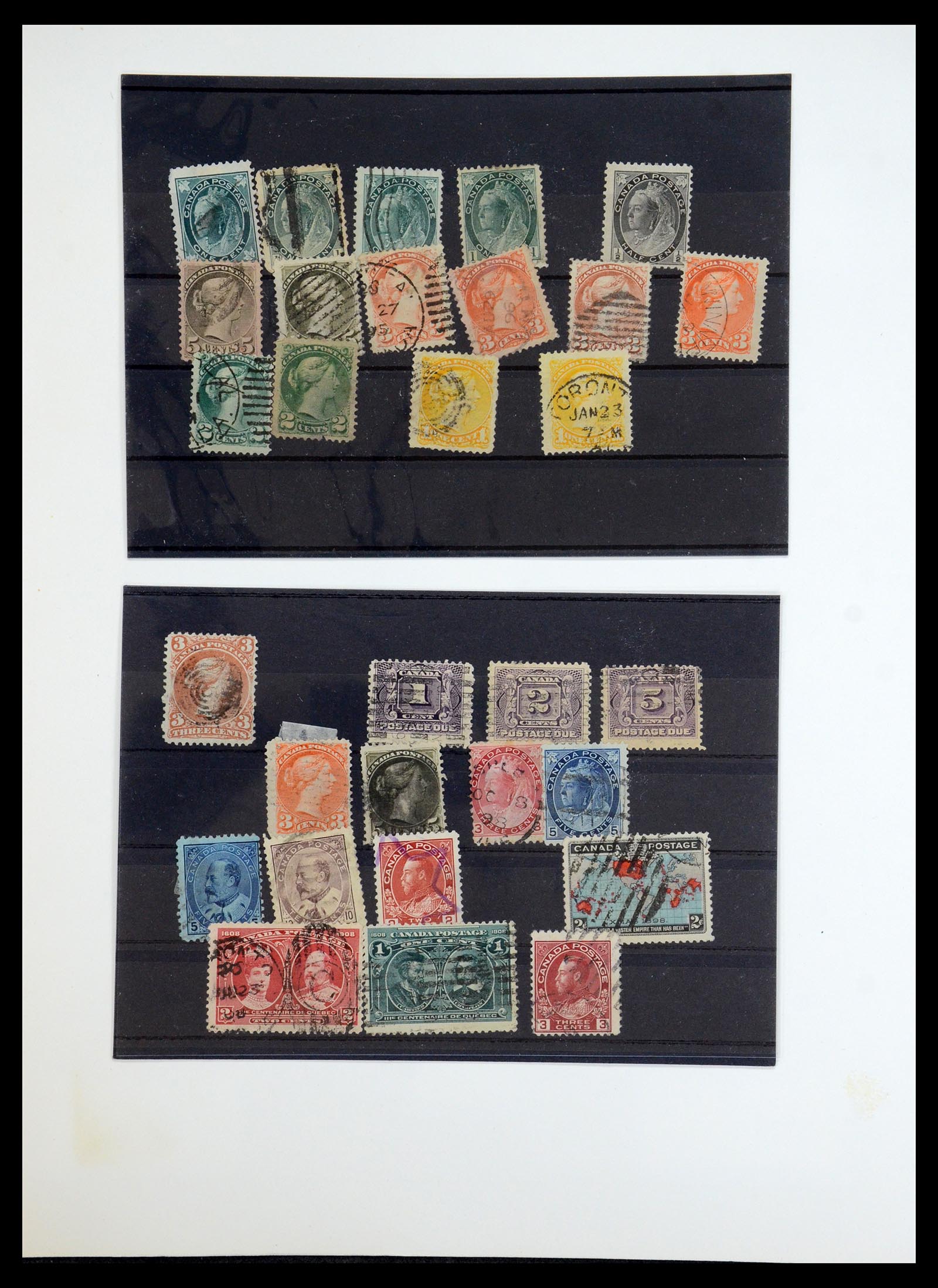 35375 181 - Postzegelverzameling 35375 Canada koninginnekopjes 1868-1893.