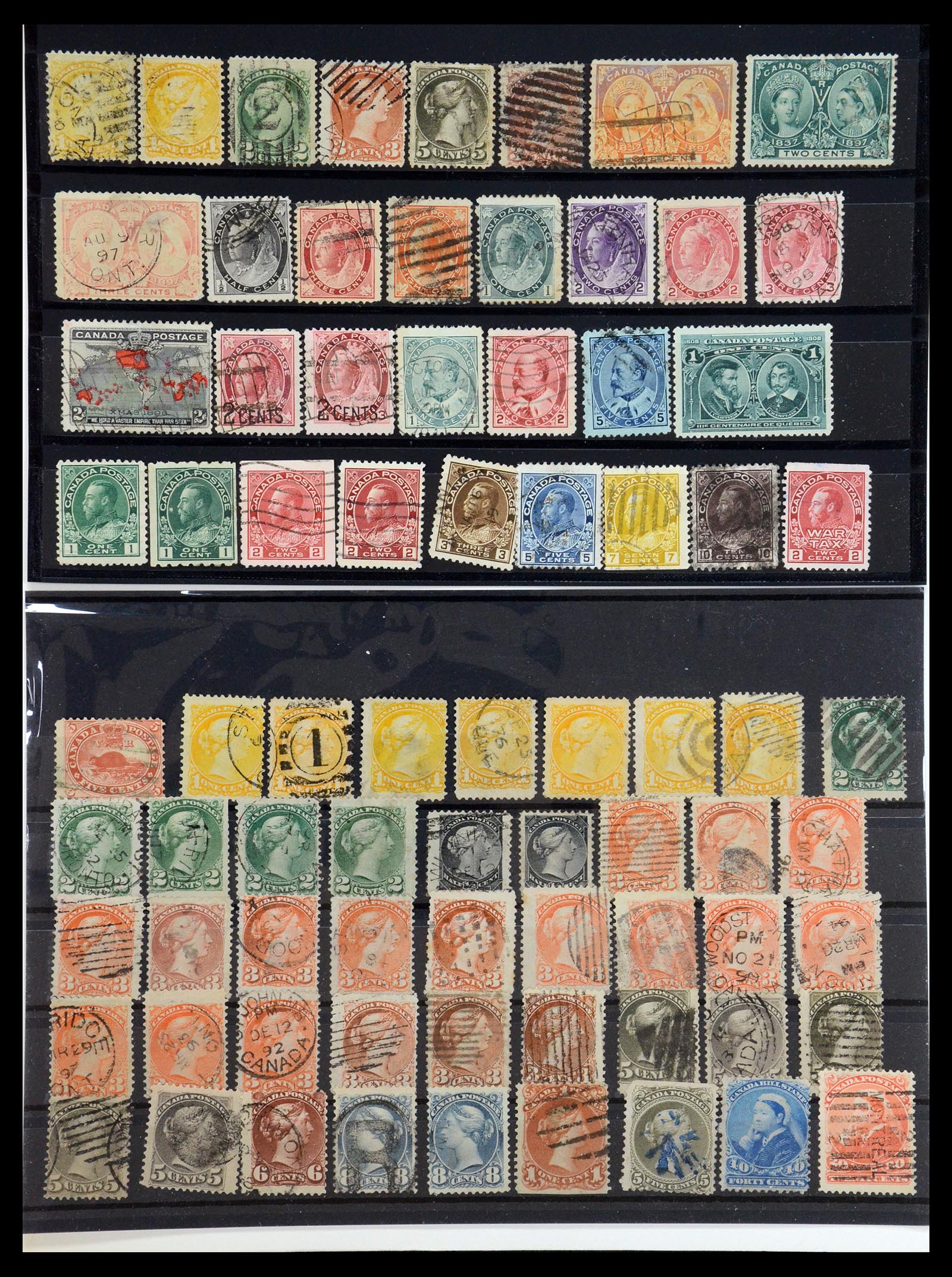 35375 188 - Postzegelverzameling 35375 Canada koninginnekopjes 1868-1893.
