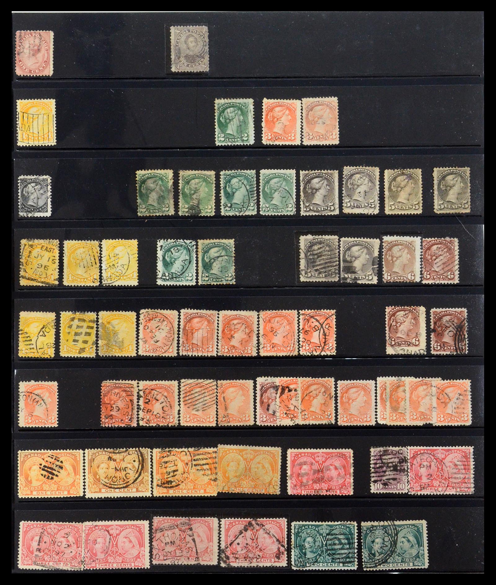 35375 192 - Postzegelverzameling 35375 Canada koninginnekopjes 1868-1893.