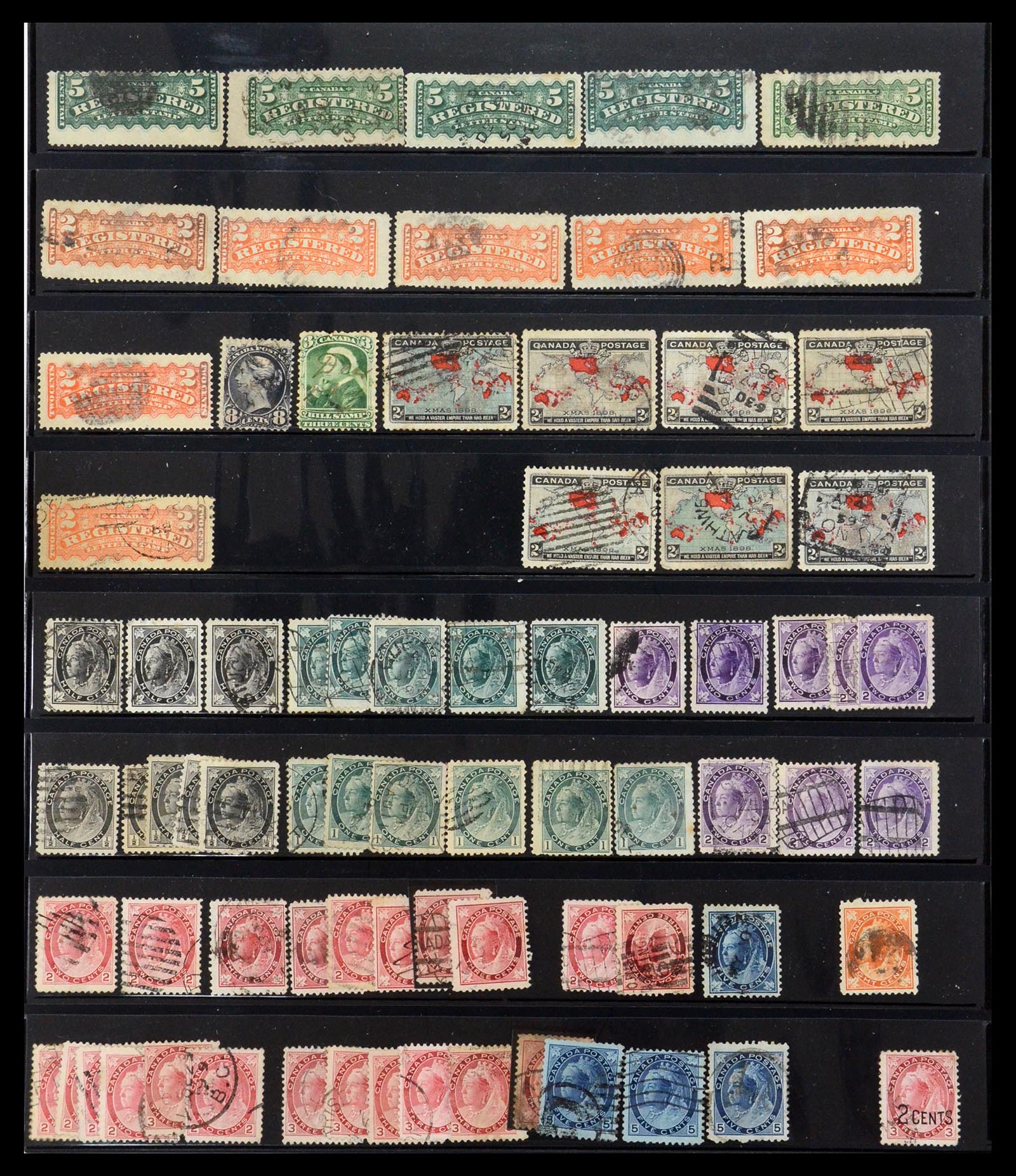 35375 193 - Postzegelverzameling 35375 Canada koninginnekopjes 1868-1893.