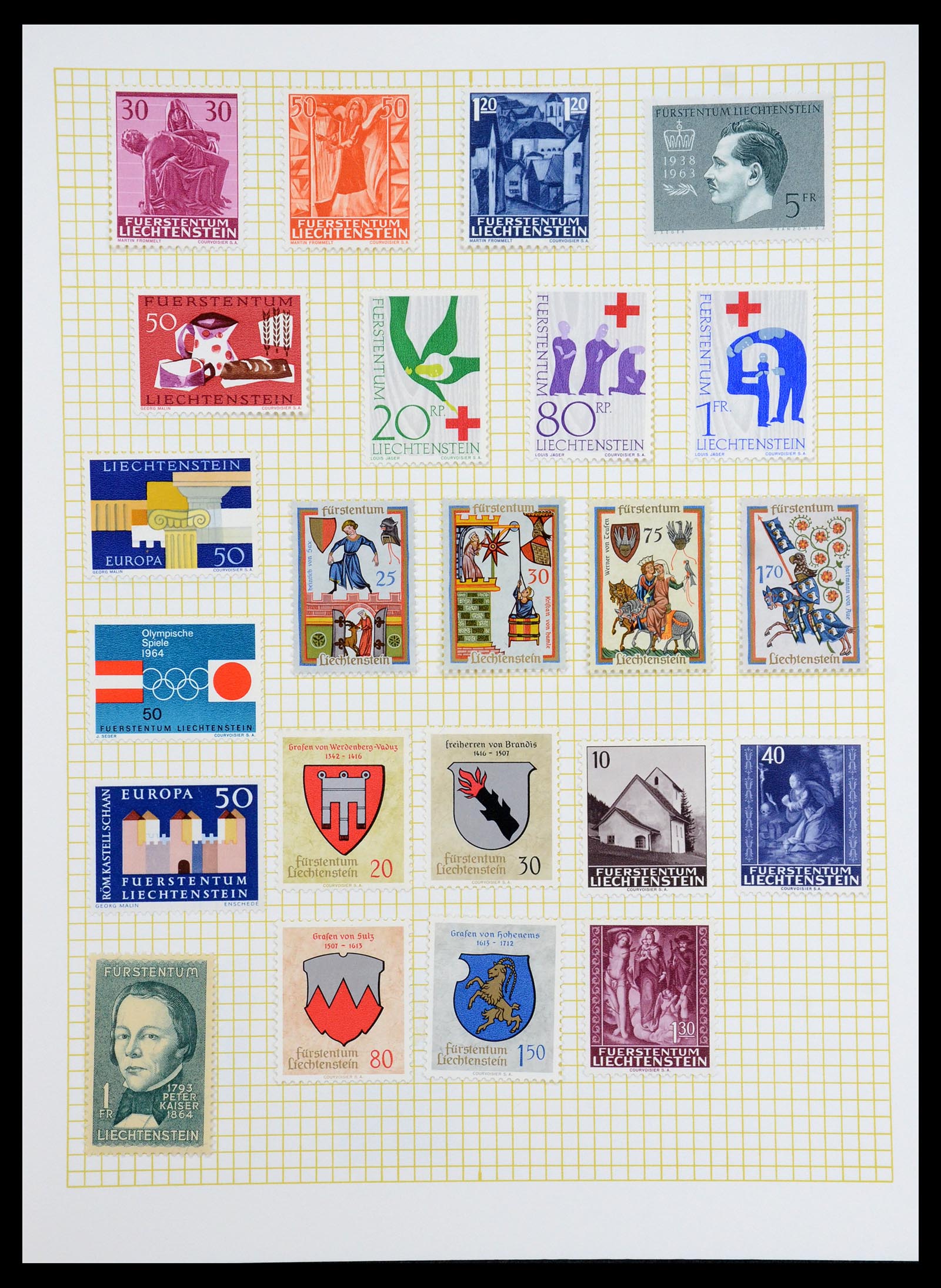 35376 036 - Postzegelverzameling 35376 Liechtenstein 1912-1984.