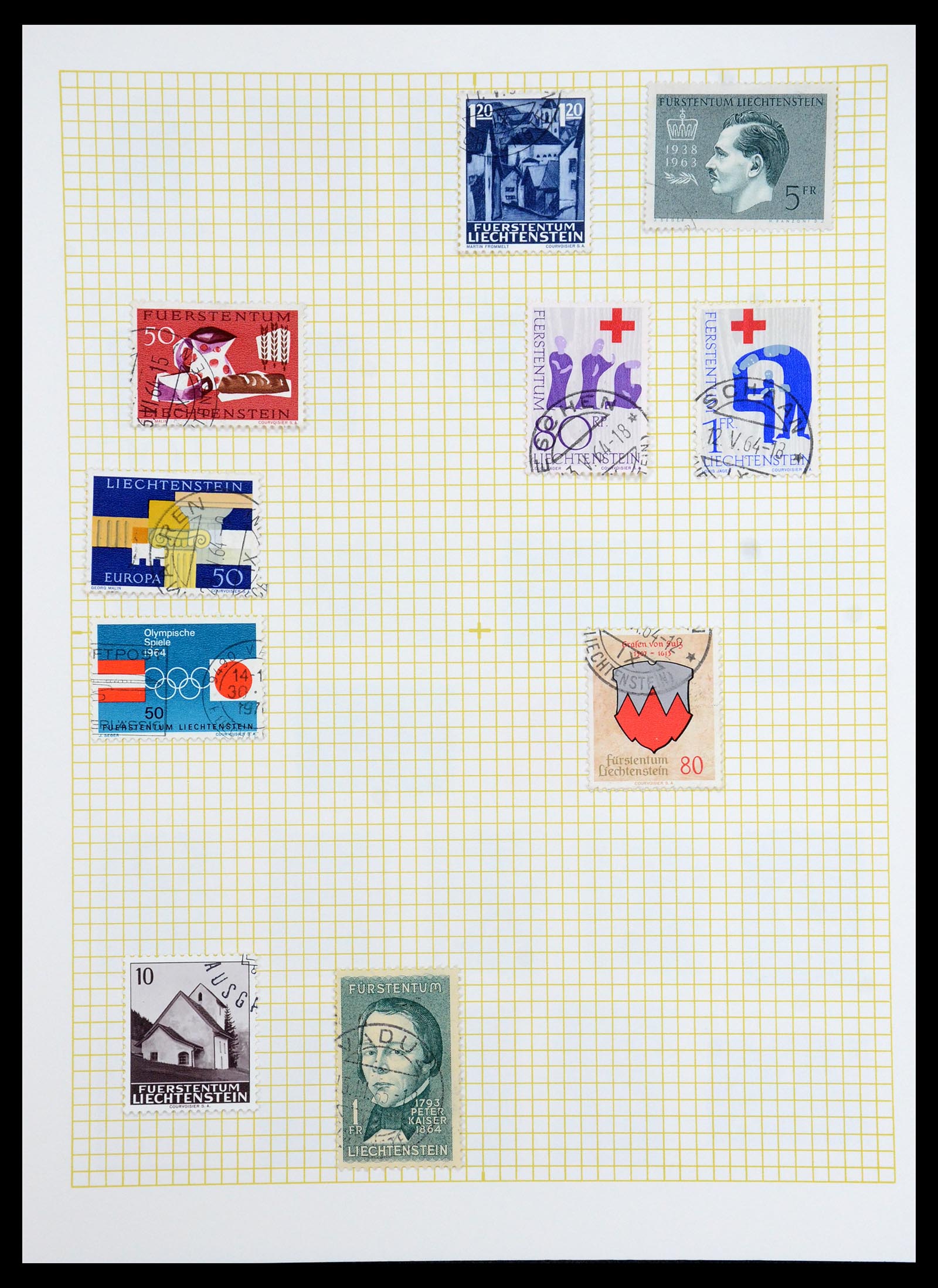 35376 037 - Postzegelverzameling 35376 Liechtenstein 1912-1984.