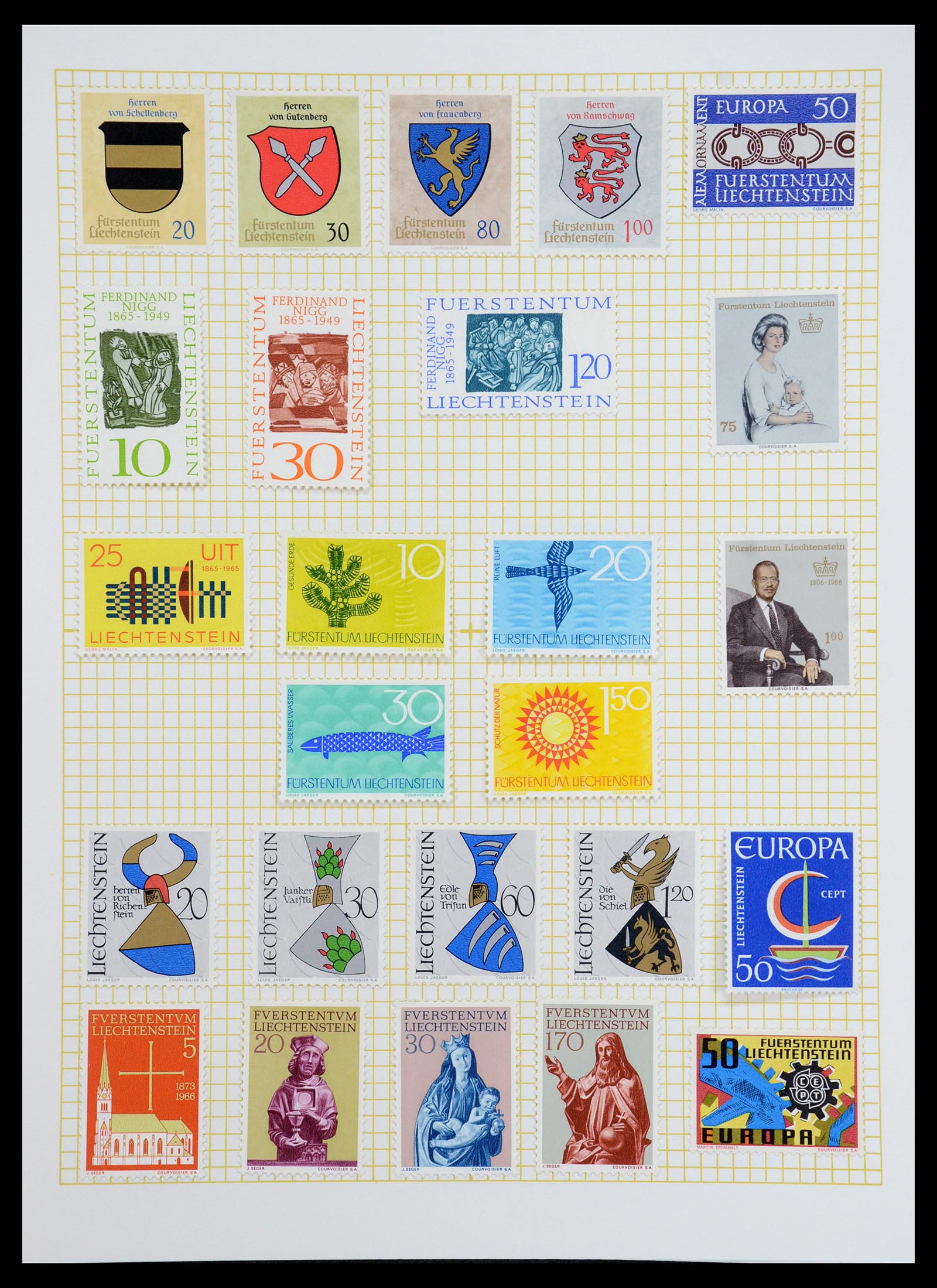 35376 038 - Postzegelverzameling 35376 Liechtenstein 1912-1984.