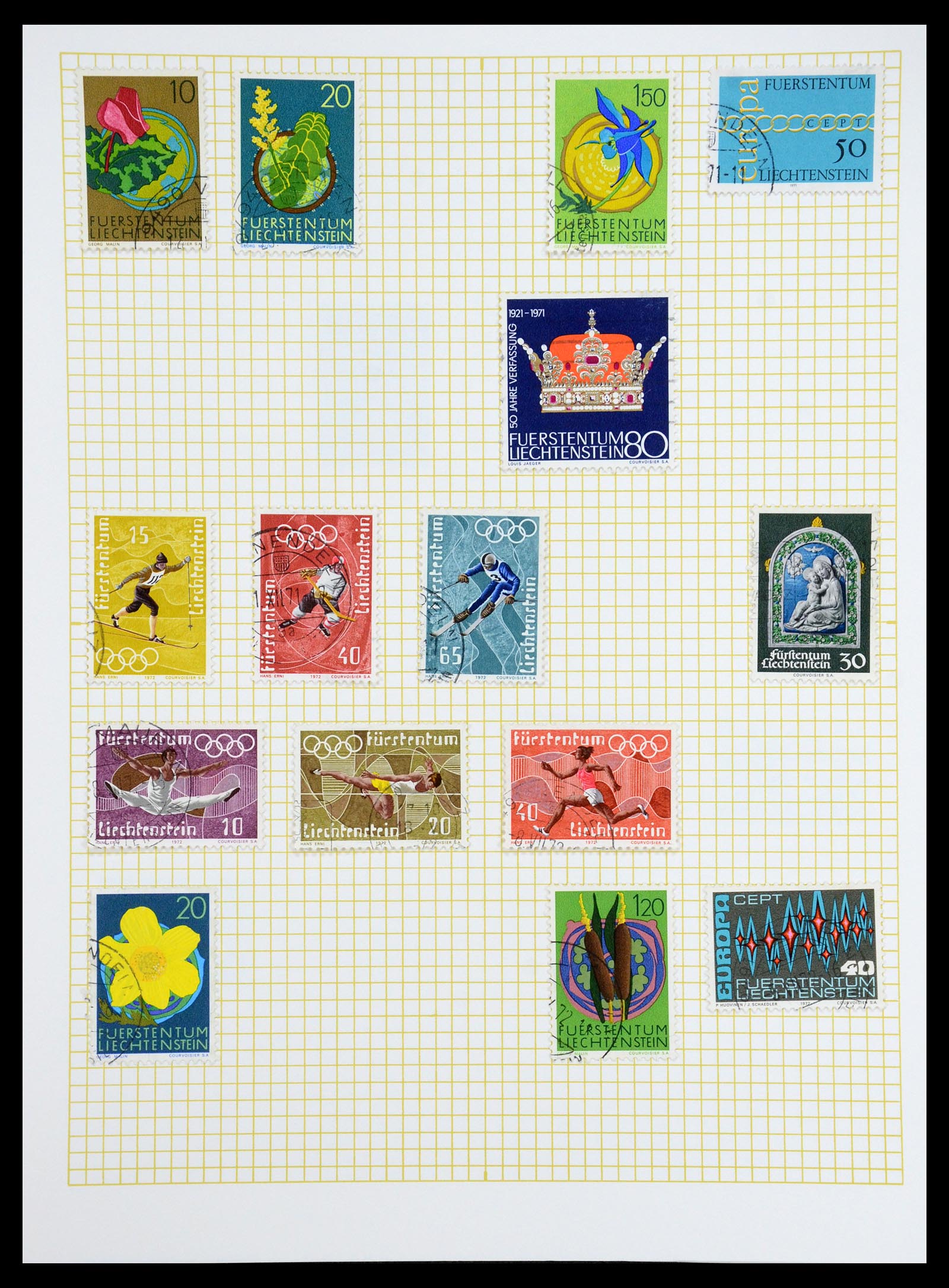 35376 047 - Postzegelverzameling 35376 Liechtenstein 1912-1984.