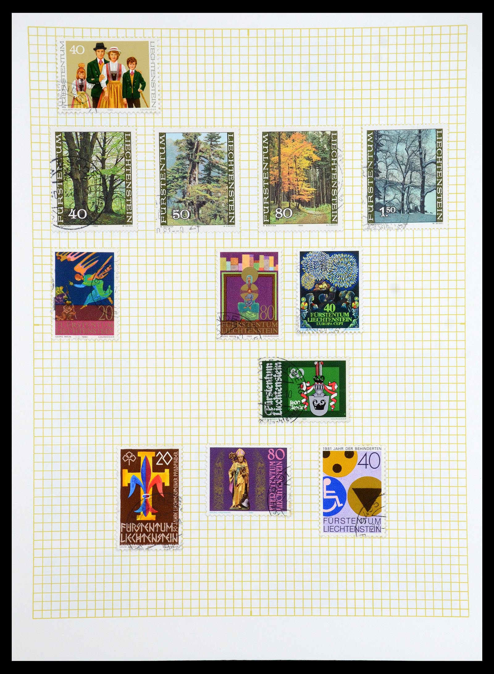 35376 060 - Postzegelverzameling 35376 Liechtenstein 1912-1984.