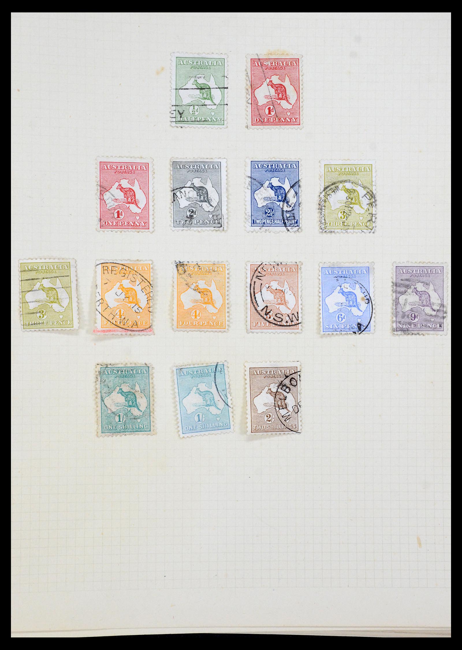 35378 001 - Postzegelverzameling 35378 Australië 1913-1956.