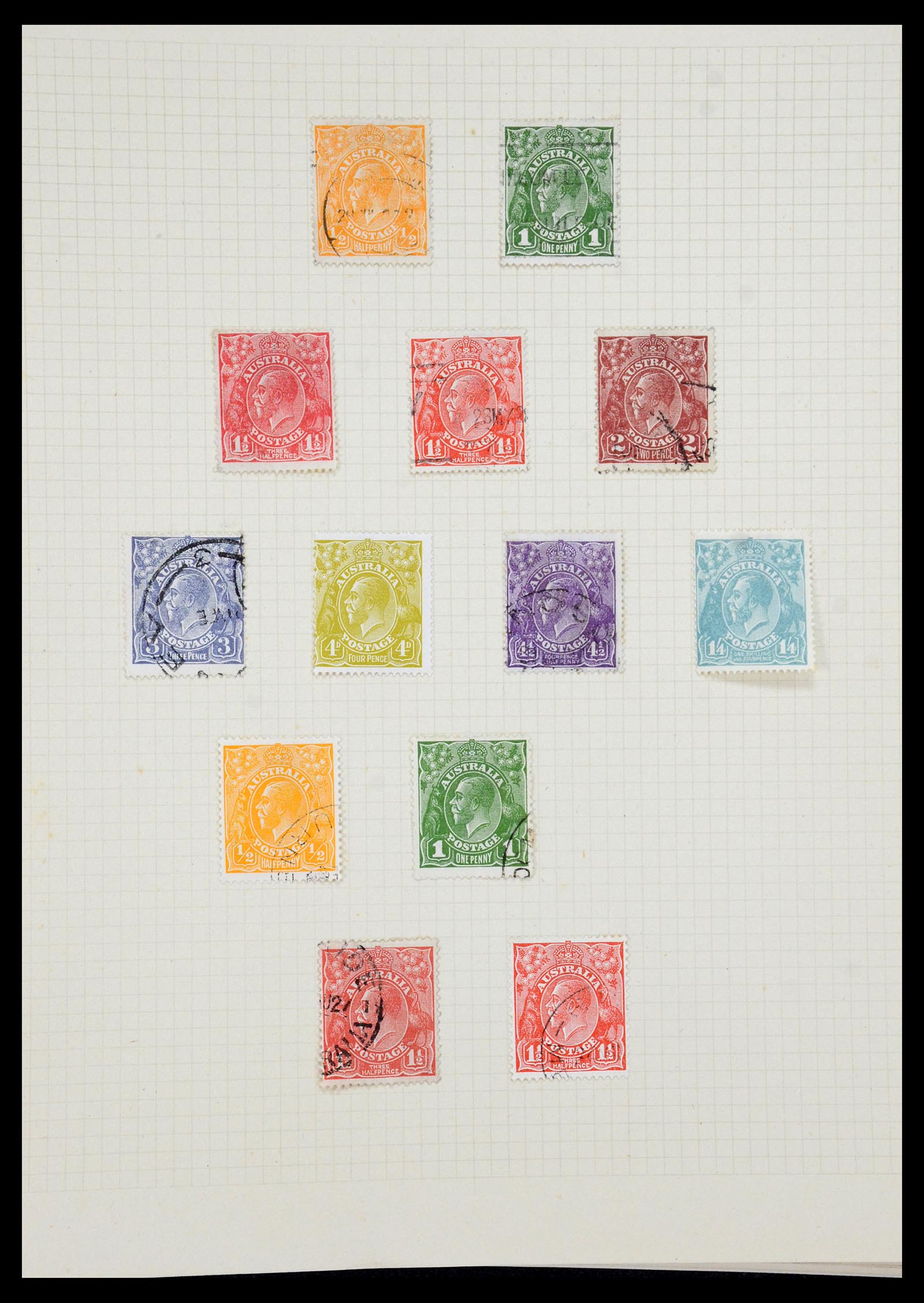 35378 010 - Postzegelverzameling 35378 Australië 1913-1956.