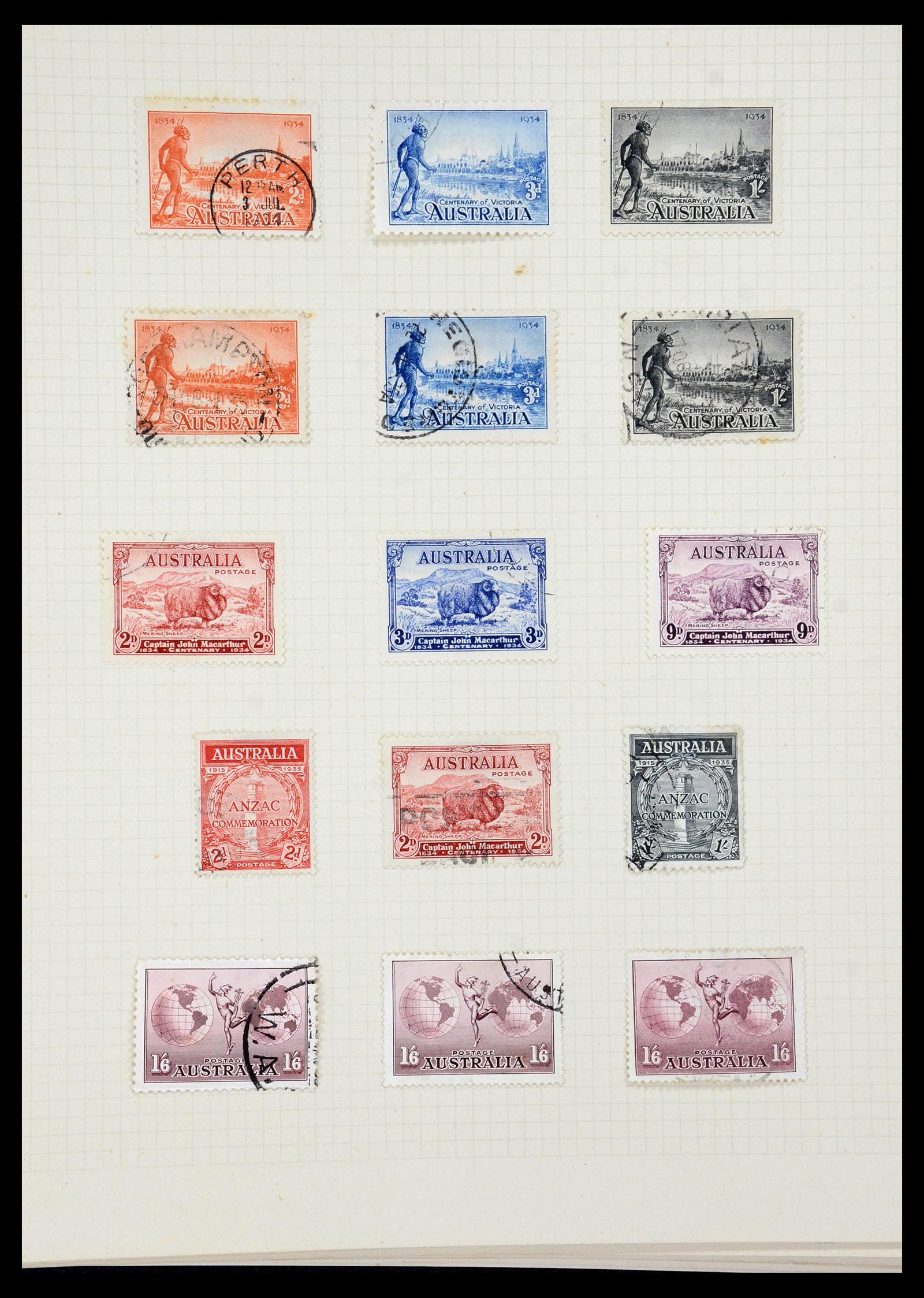 35378 013 - Stamp Collection 35378 Australia 1913-1956.