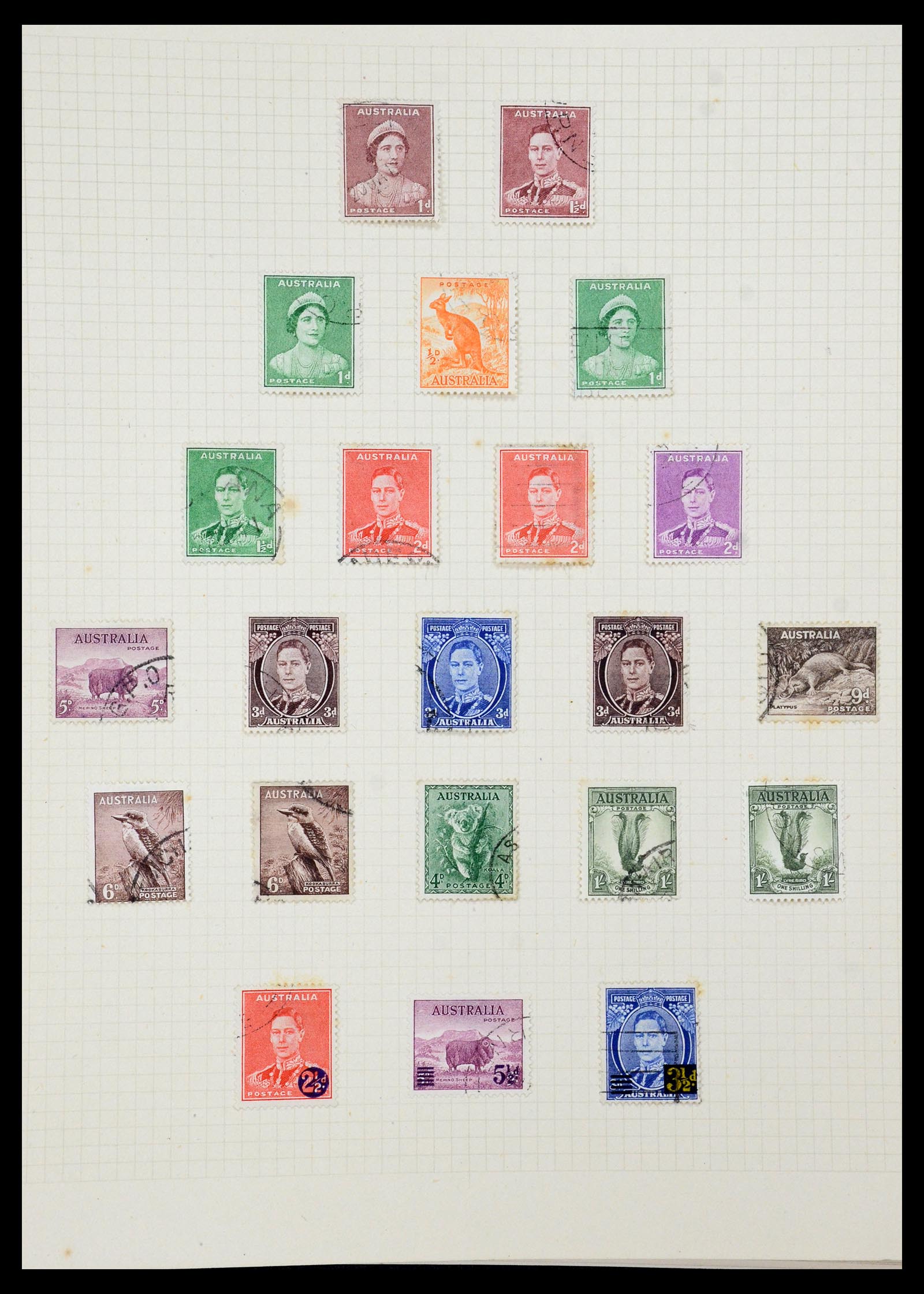 35378 017 - Stamp Collection 35378 Australia 1913-1956.