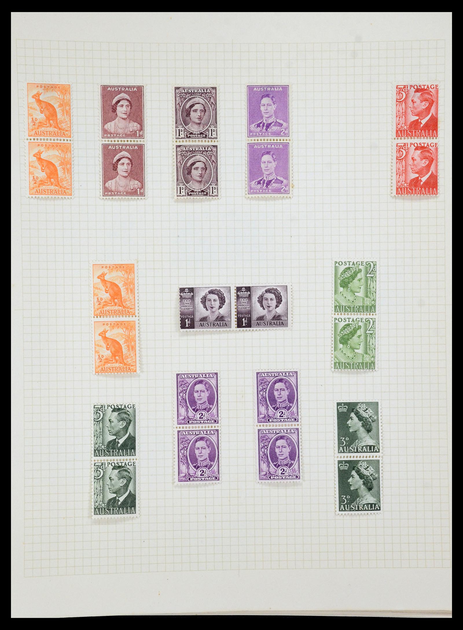 35378 021 - Postzegelverzameling 35378 Australië 1913-1956.