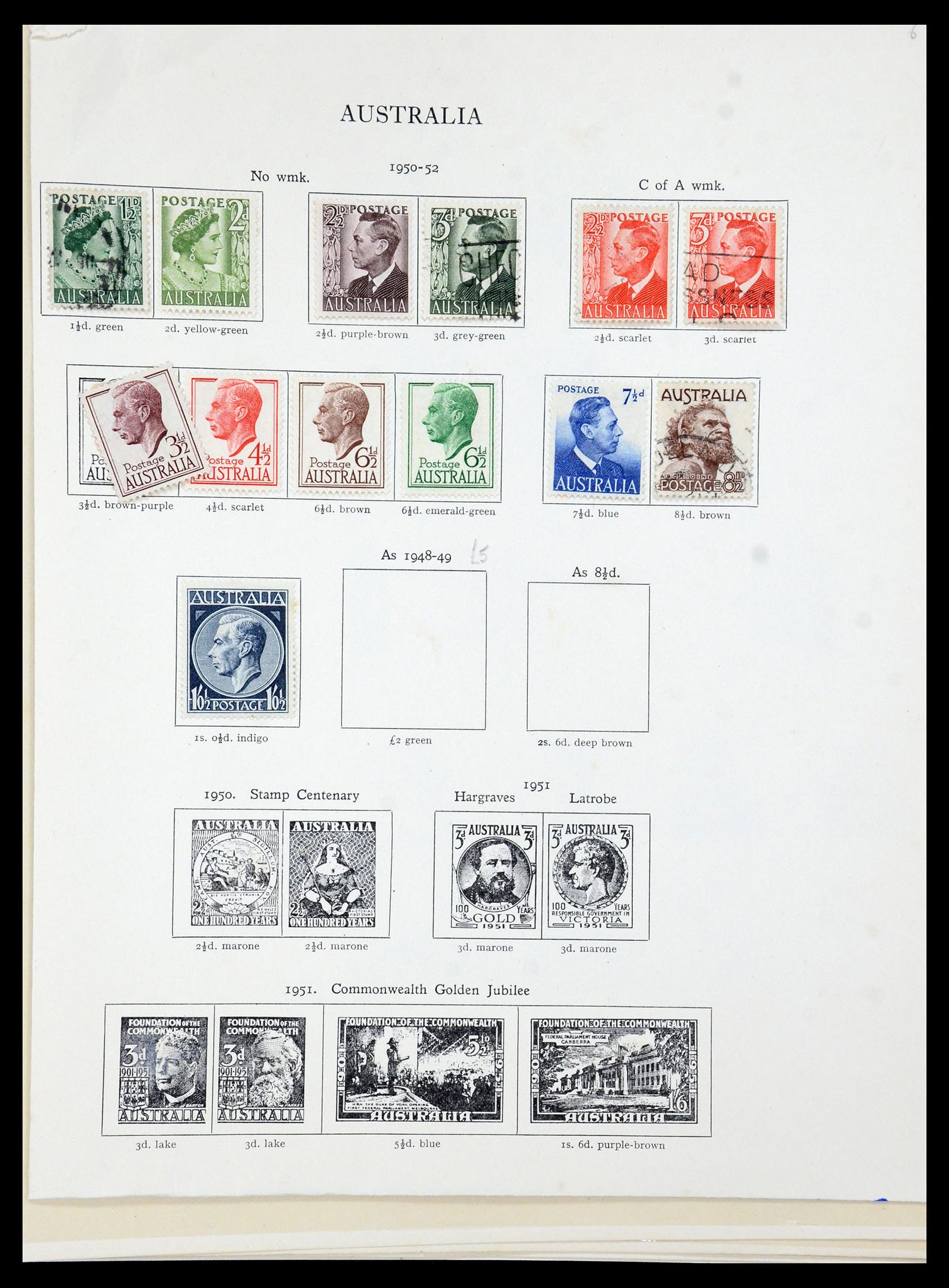 35378 022 - Postzegelverzameling 35378 Australië 1913-1956.