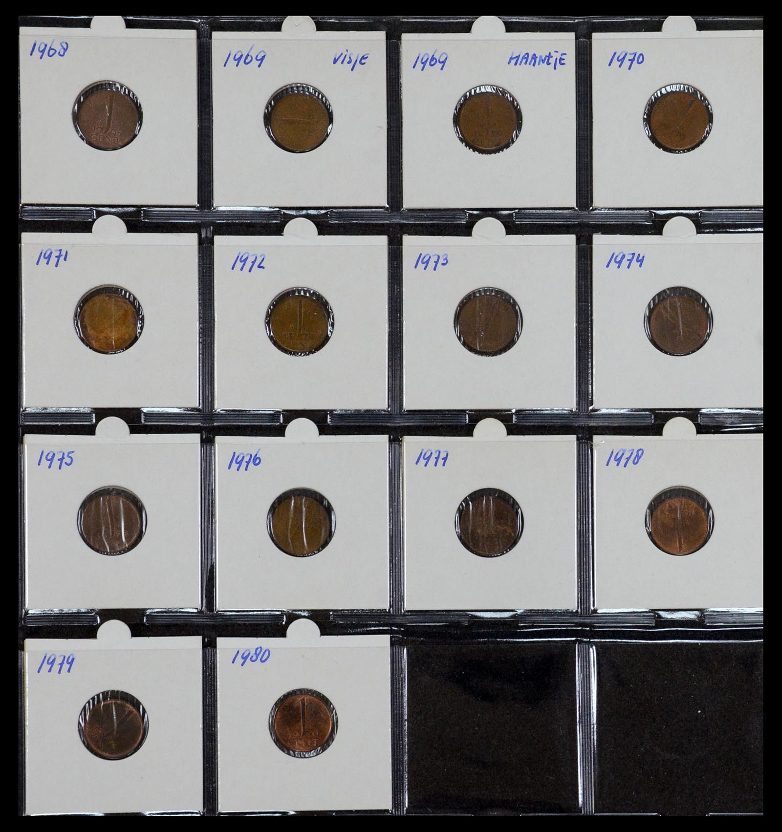 35379 003 - Stamp Collection 35379 Netherlands coins 1948-2001.
