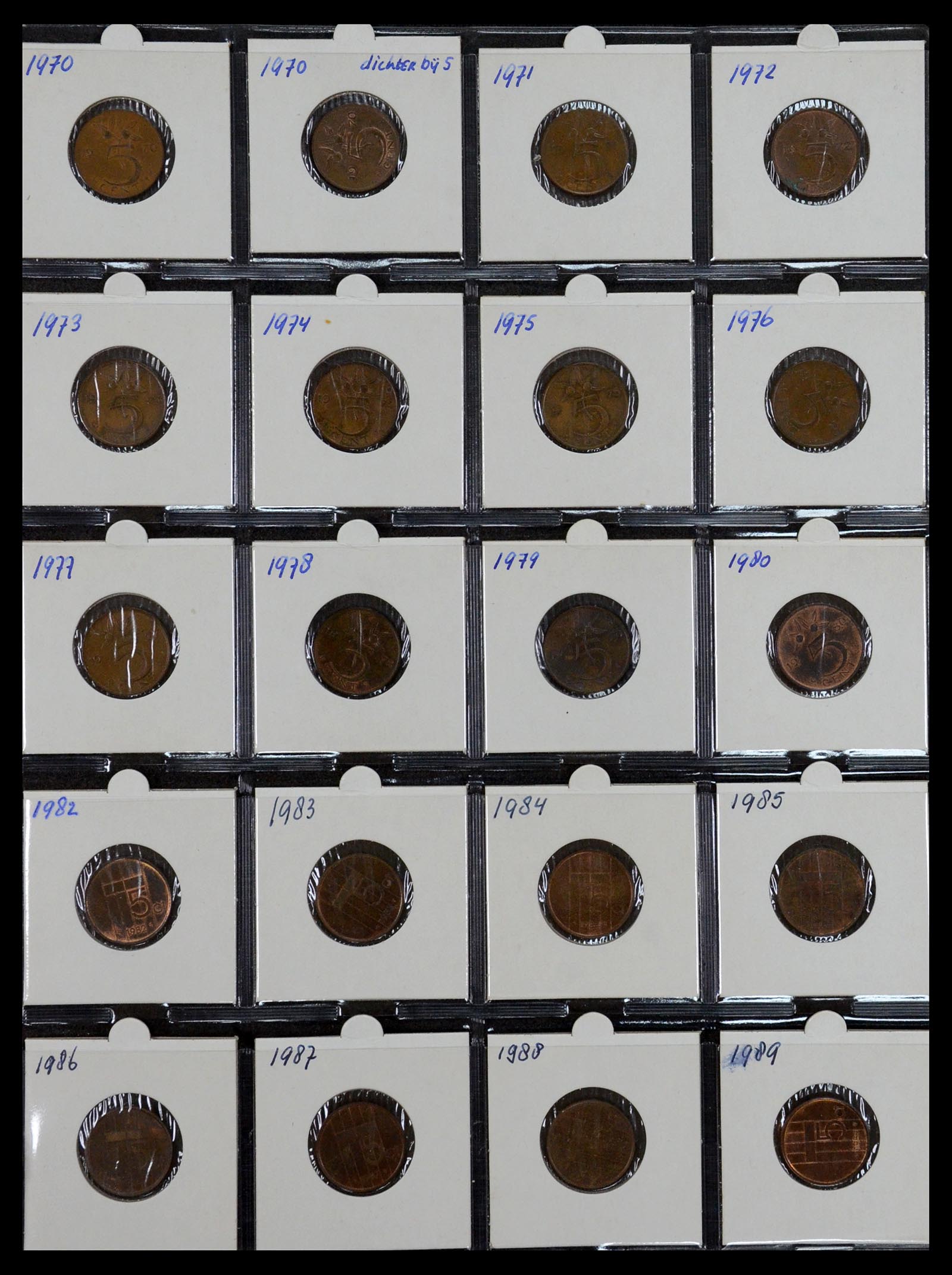 35379 007 - Postzegelverzameling 35379 Nederland munten 1948-2001.