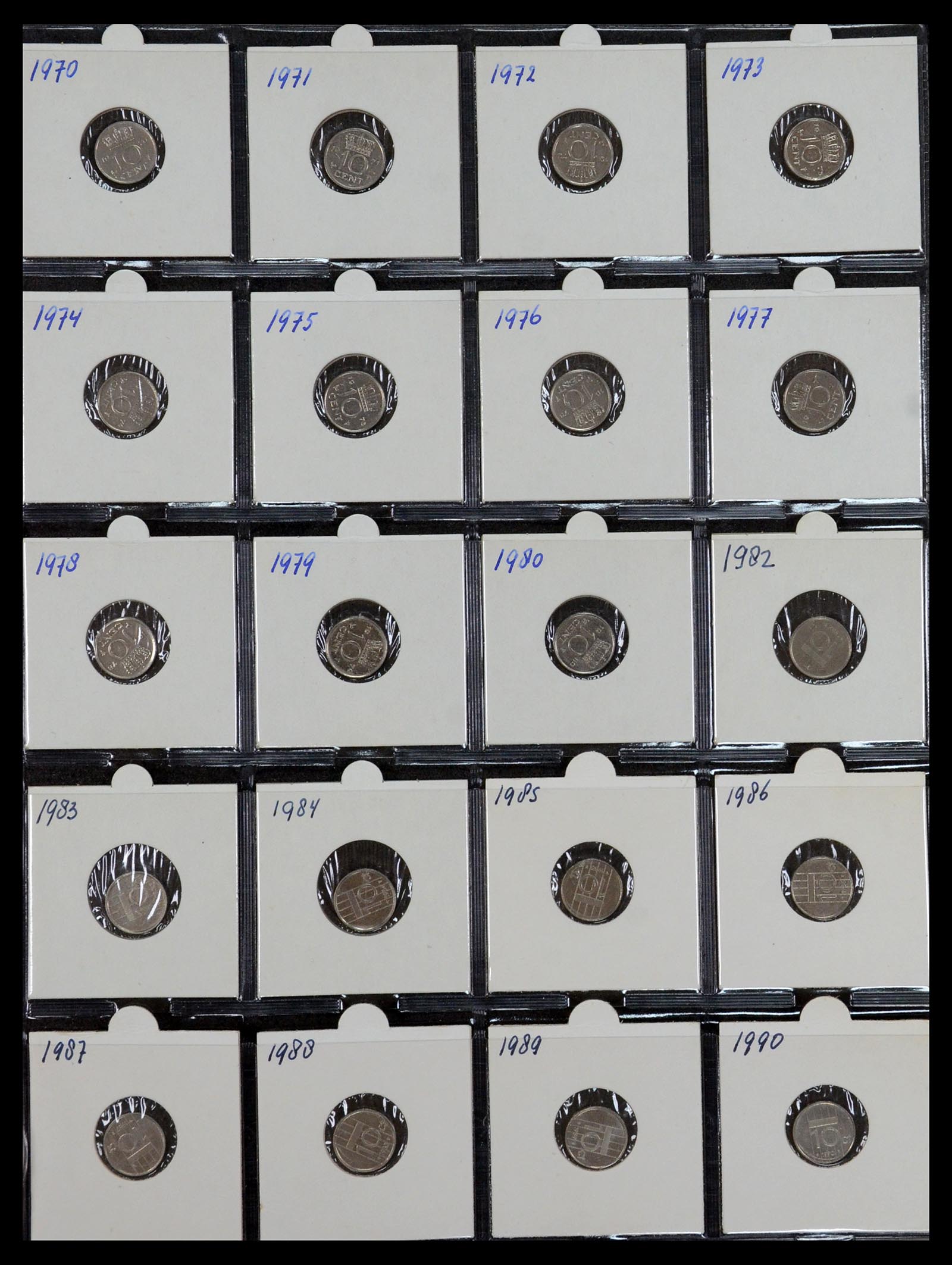 35379 013 - Postzegelverzameling 35379 Nederland munten 1948-2001.