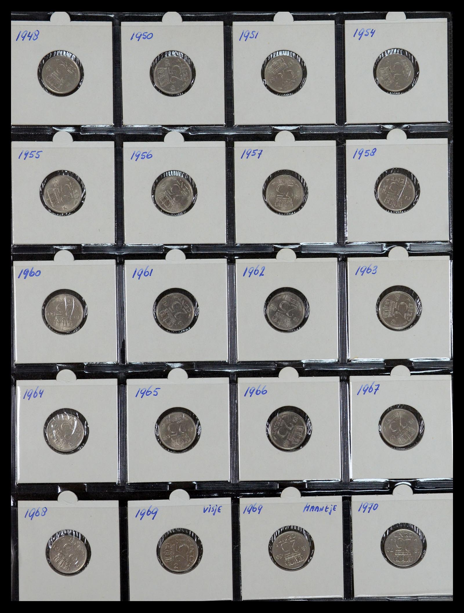 35379 017 - Postzegelverzameling 35379 Nederland munten 1948-2001.