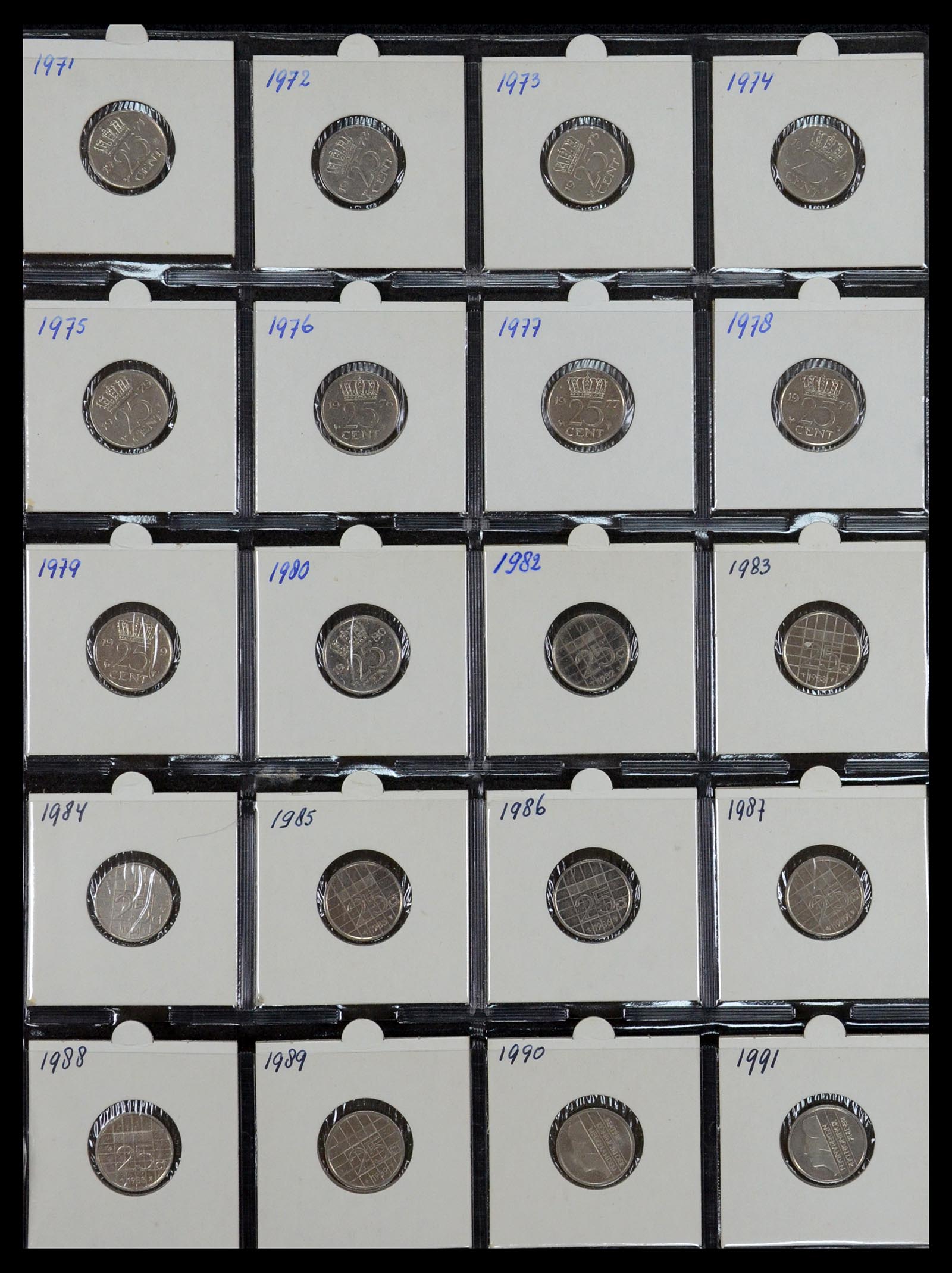 35379 019 - Postzegelverzameling 35379 Nederland munten 1948-2001.