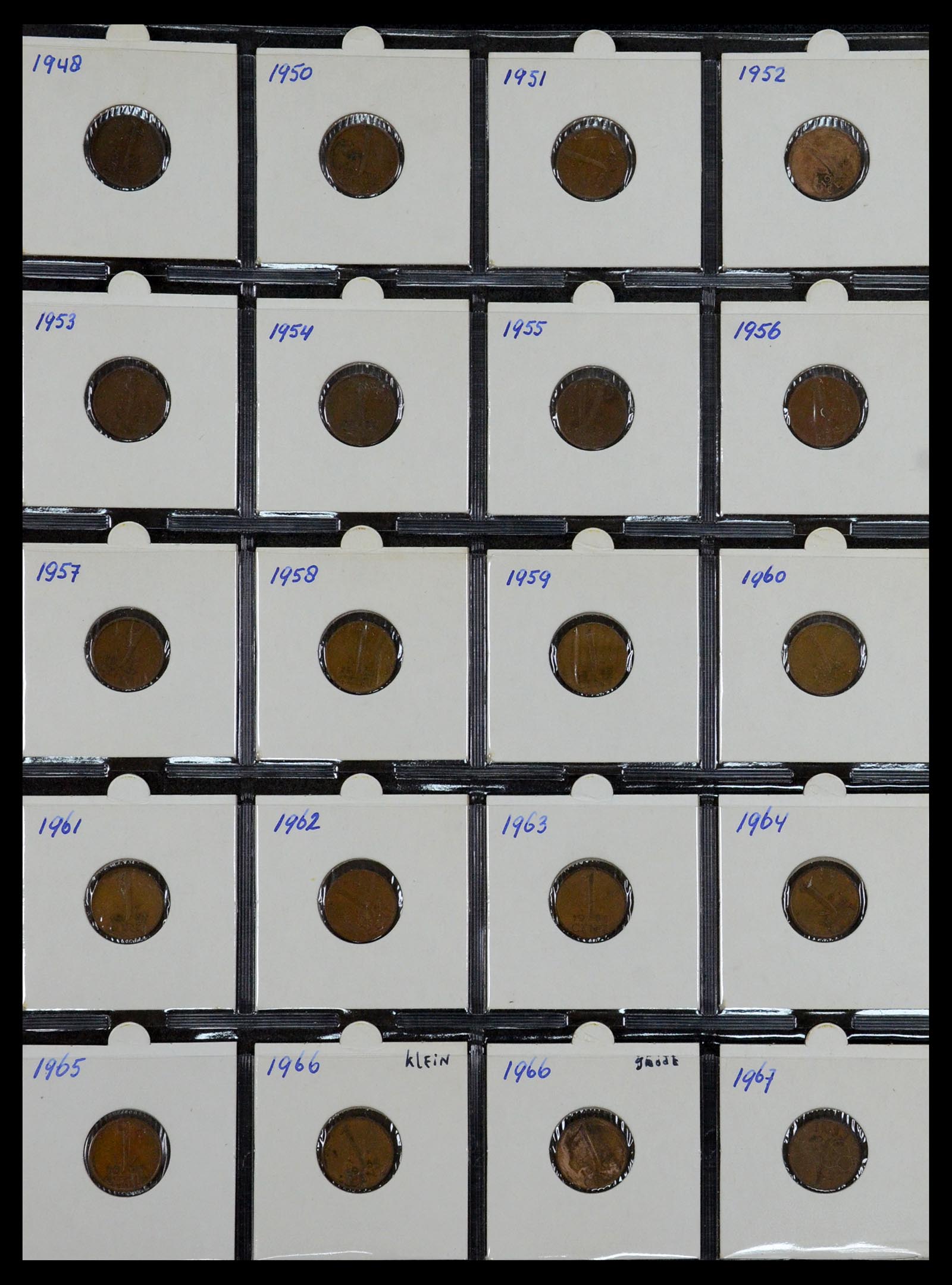 35381 001 - Stamp Collection 35381 Netherlands coins 1948-2001.