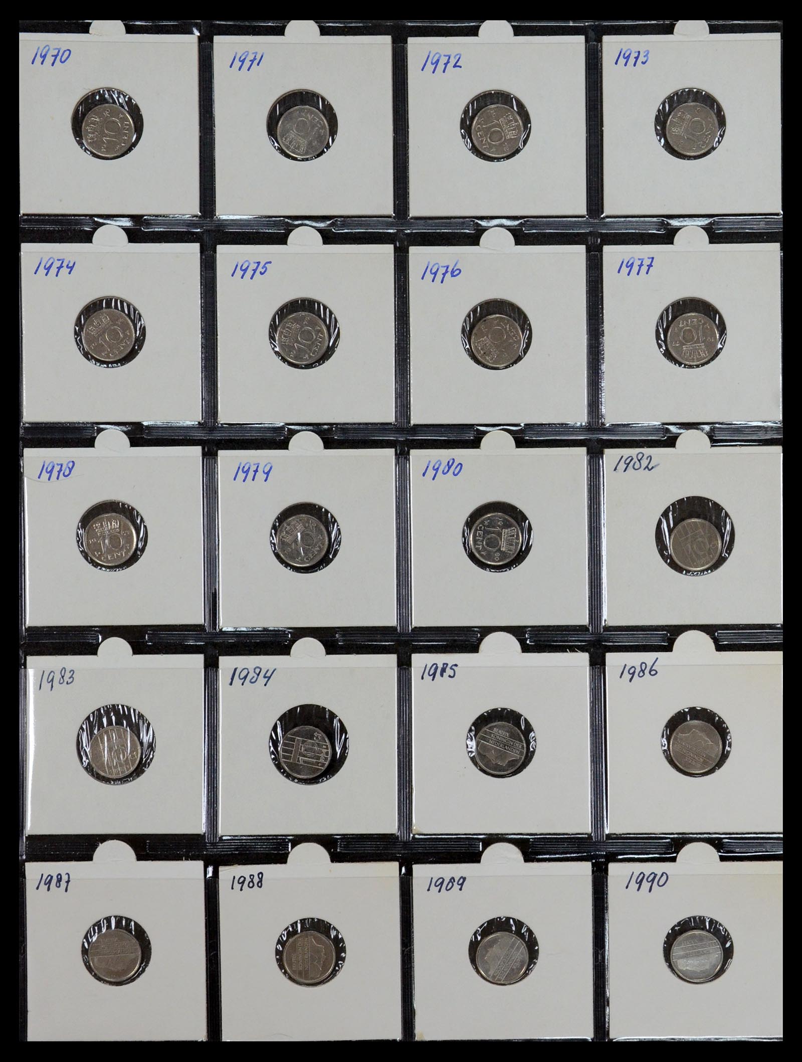 35381 013 - Postzegelverzameling 35381 Nederland munten 1948-2001.
