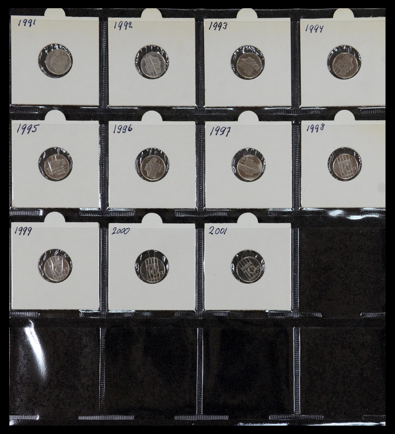 35381 015 - Postzegelverzameling 35381 Nederland munten 1948-2001.