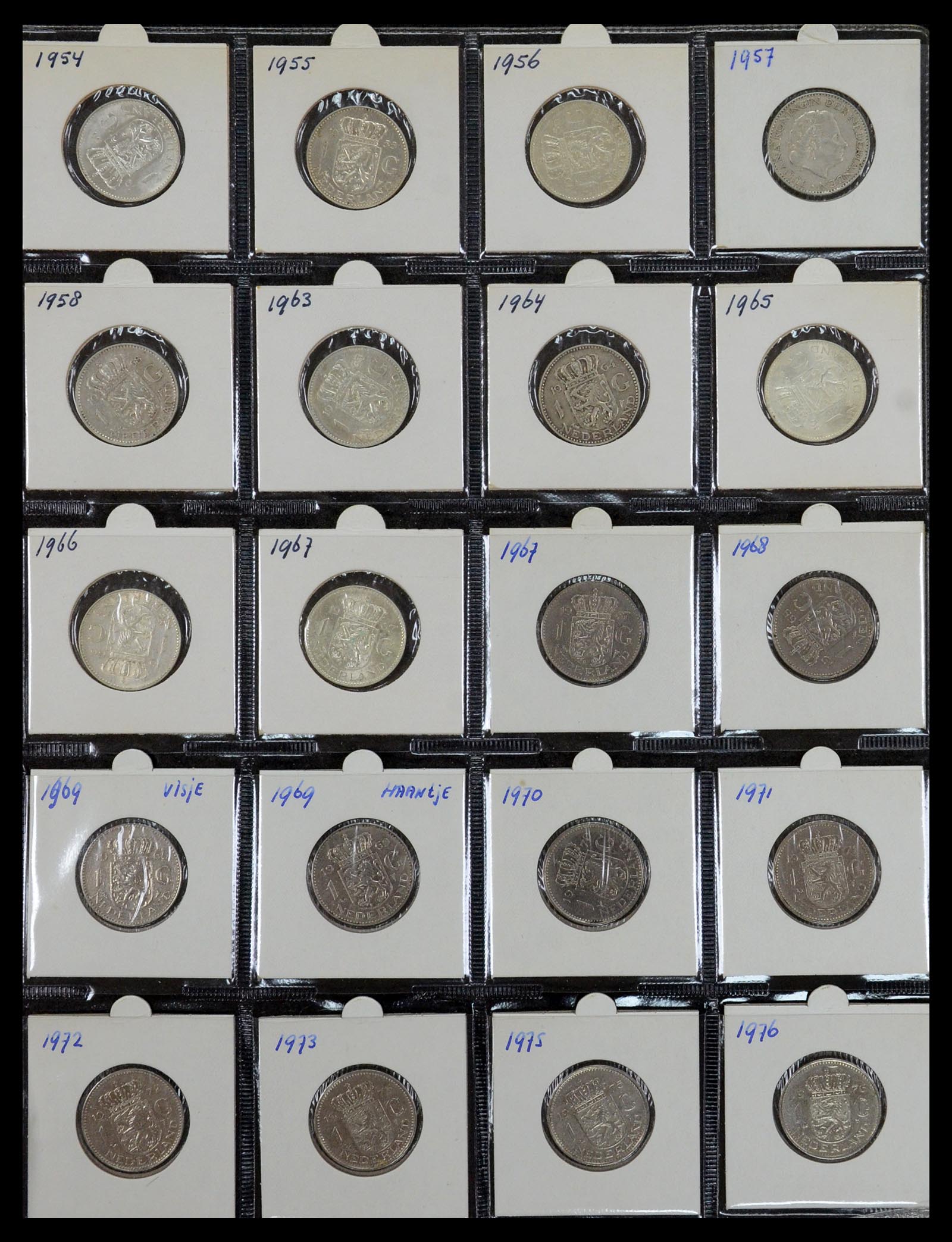 35381 023 - Postzegelverzameling 35381 Nederland munten 1948-2001.