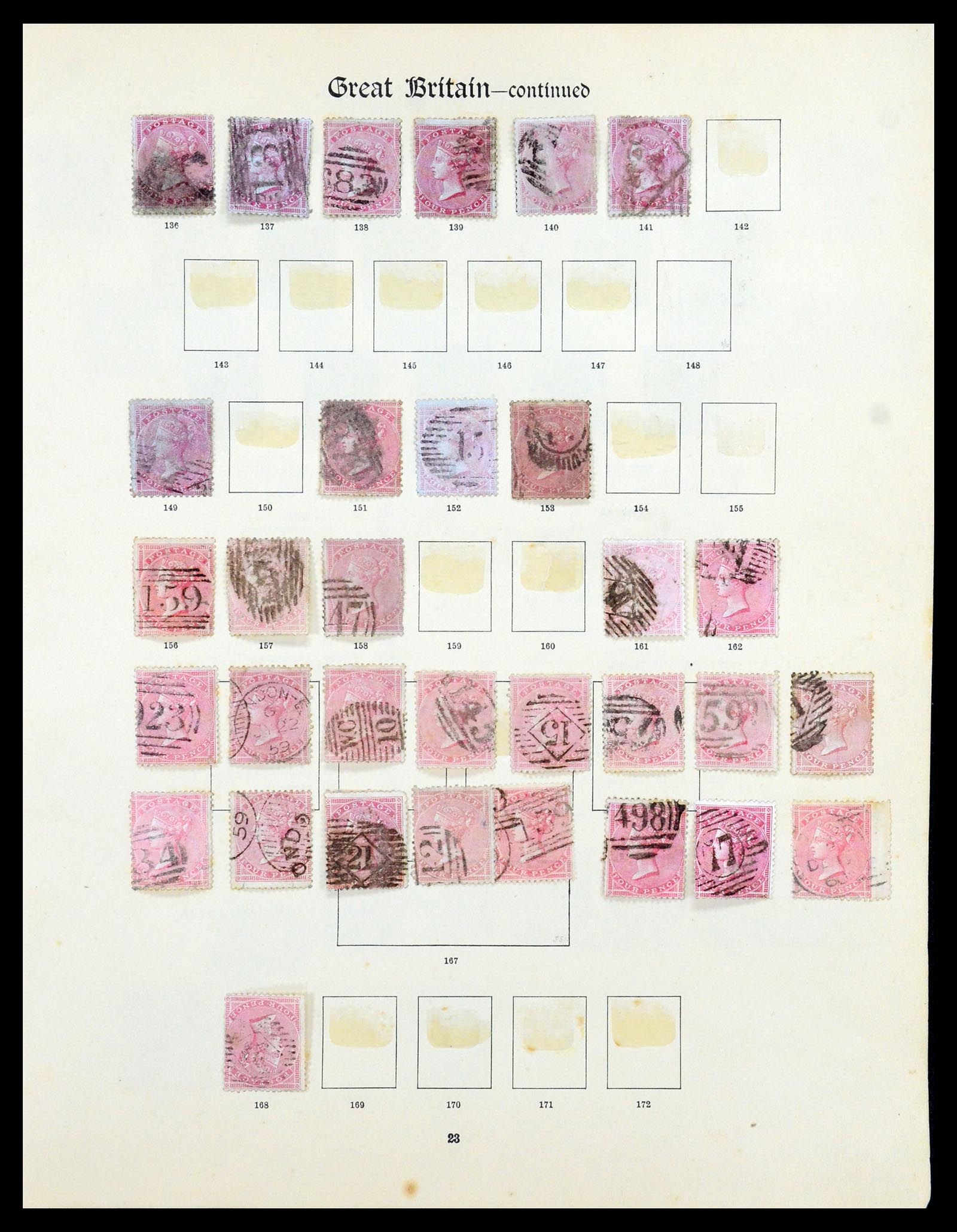 35386 001 - Postzegelverzameling 35386 Engeland 1855-1883.