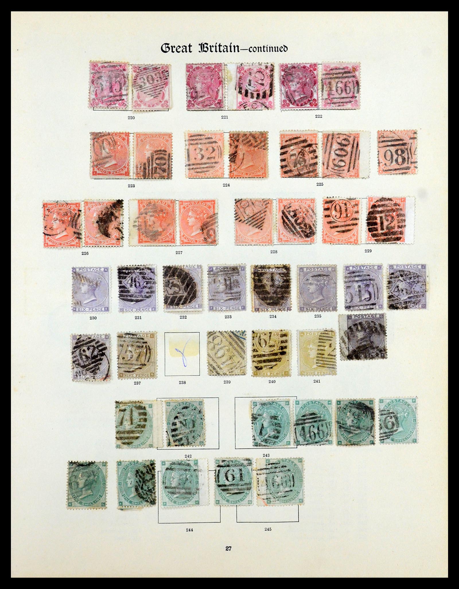 35386 003 - Postzegelverzameling 35386 Engeland 1855-1883.