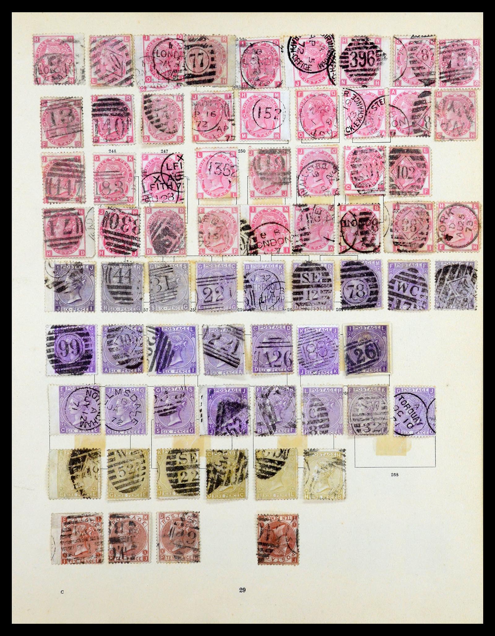 35386 004 - Postzegelverzameling 35386 Engeland 1855-1883.