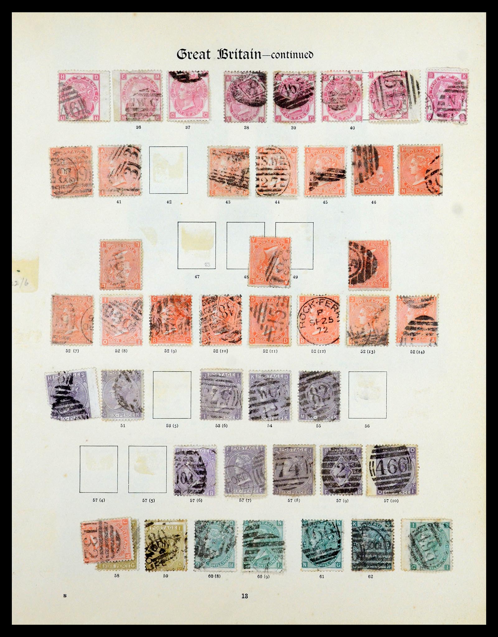 35386 005 - Postzegelverzameling 35386 Engeland 1855-1883.