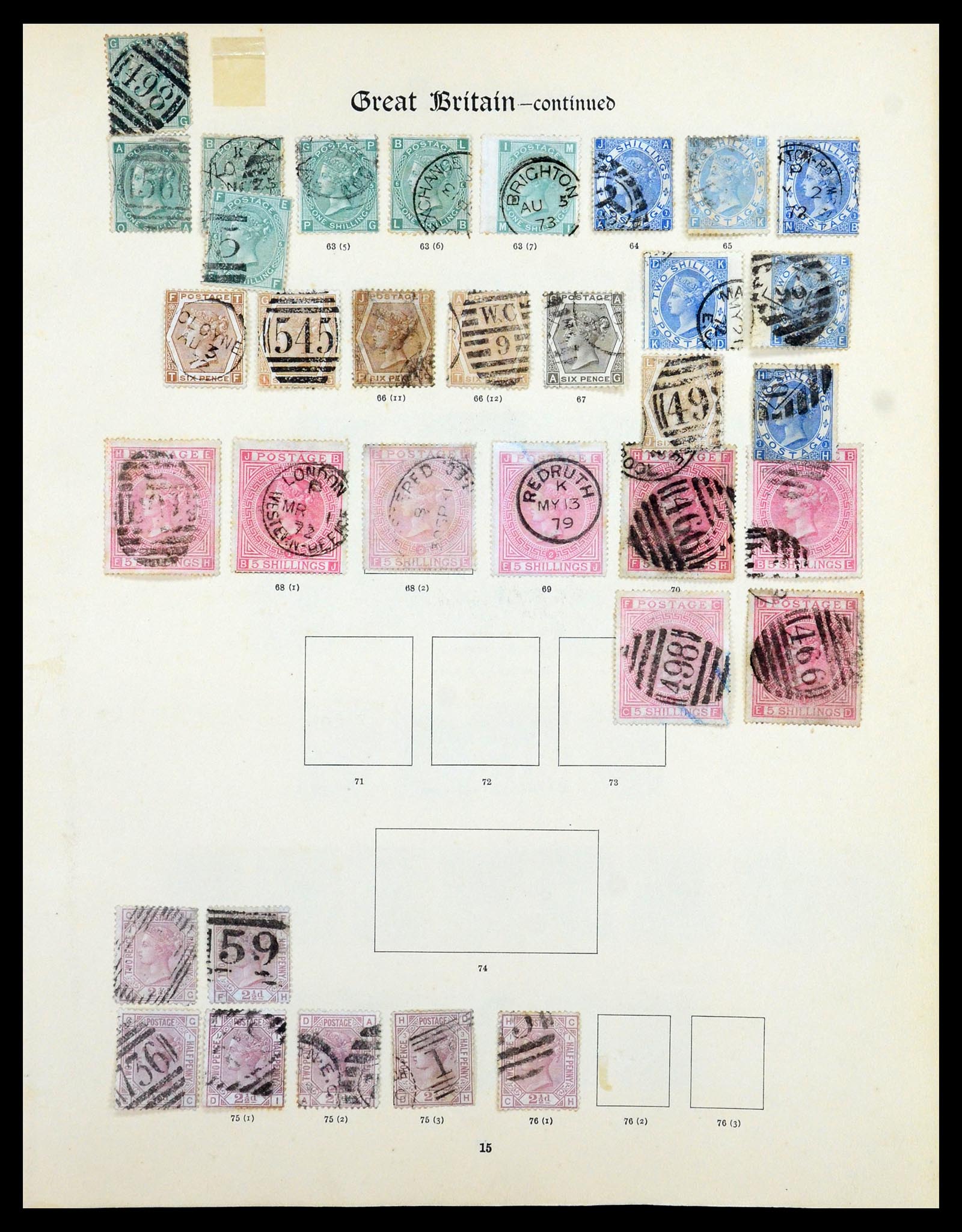 35386 006 - Postzegelverzameling 35386 Engeland 1855-1883.