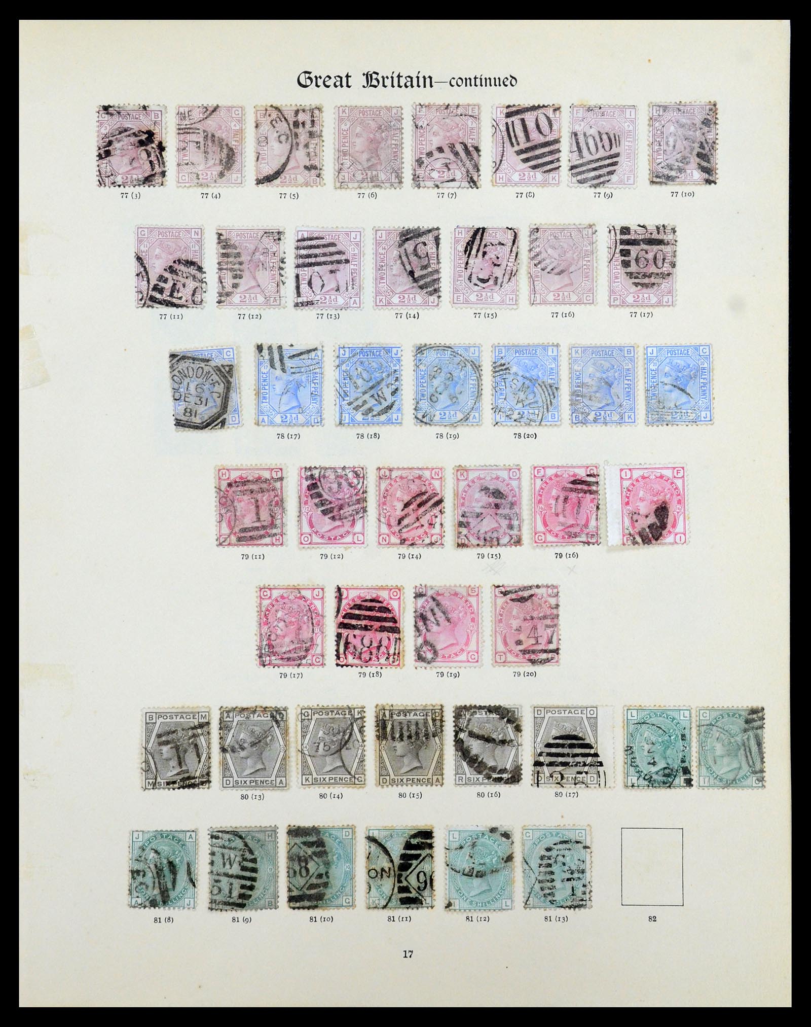 35386 007 - Postzegelverzameling 35386 Engeland 1855-1883.