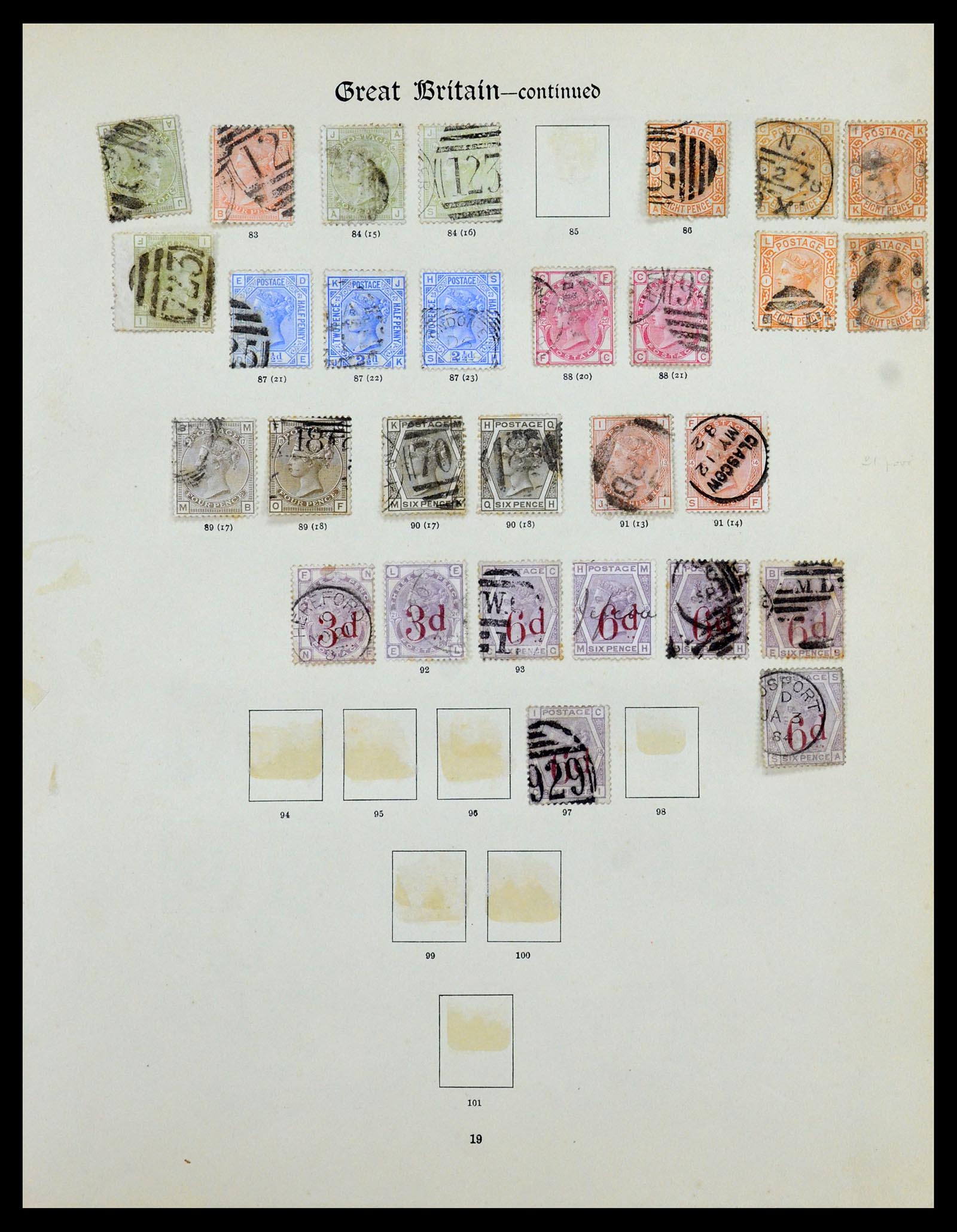 35386 008 - Postzegelverzameling 35386 Engeland 1855-1883.