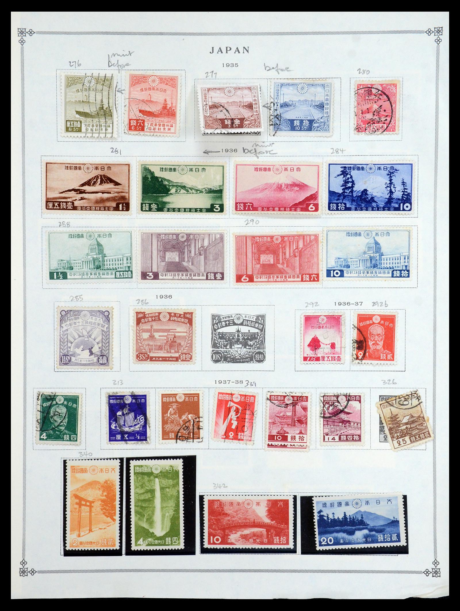 35393 006 - Postzegelverzameling 35393 Japan 1872-1990.