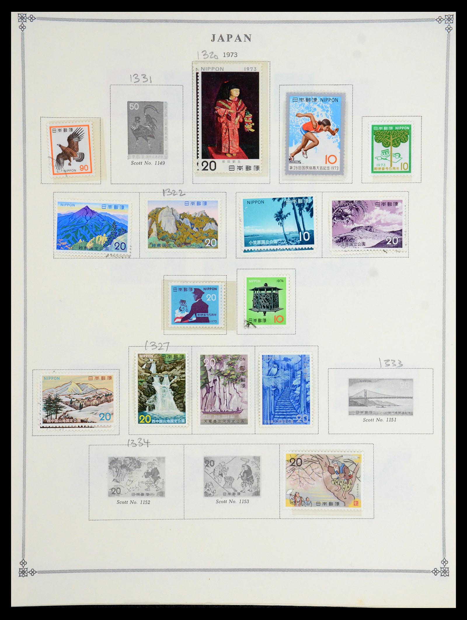 35393 057 - Postzegelverzameling 35393 Japan 1872-1990.