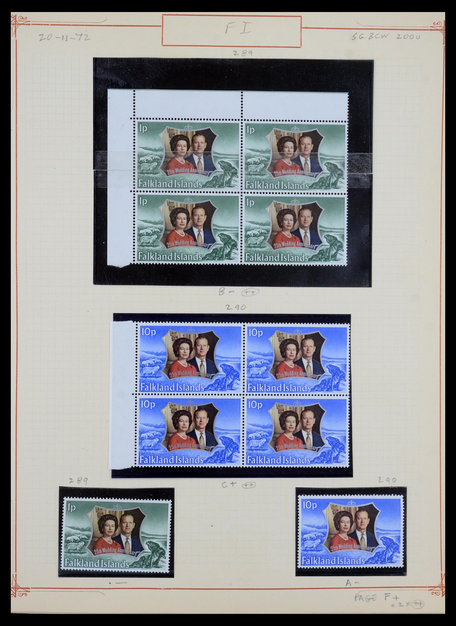 35396 001 - Postzegelverzameling 35396 Falkland eilanden 1972-1992.