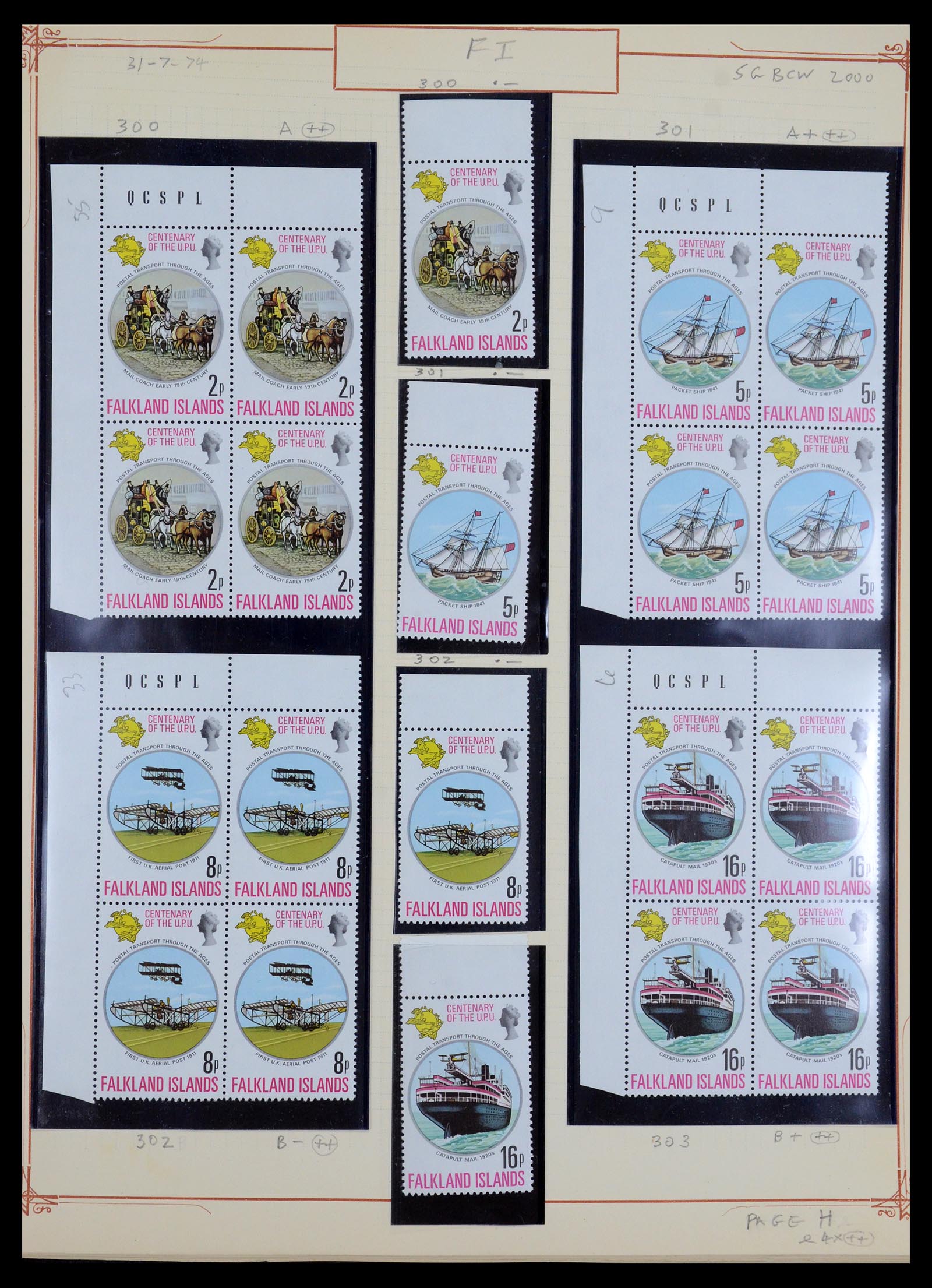 35396 002 - Postzegelverzameling 35396 Falkland eilanden 1972-1992.