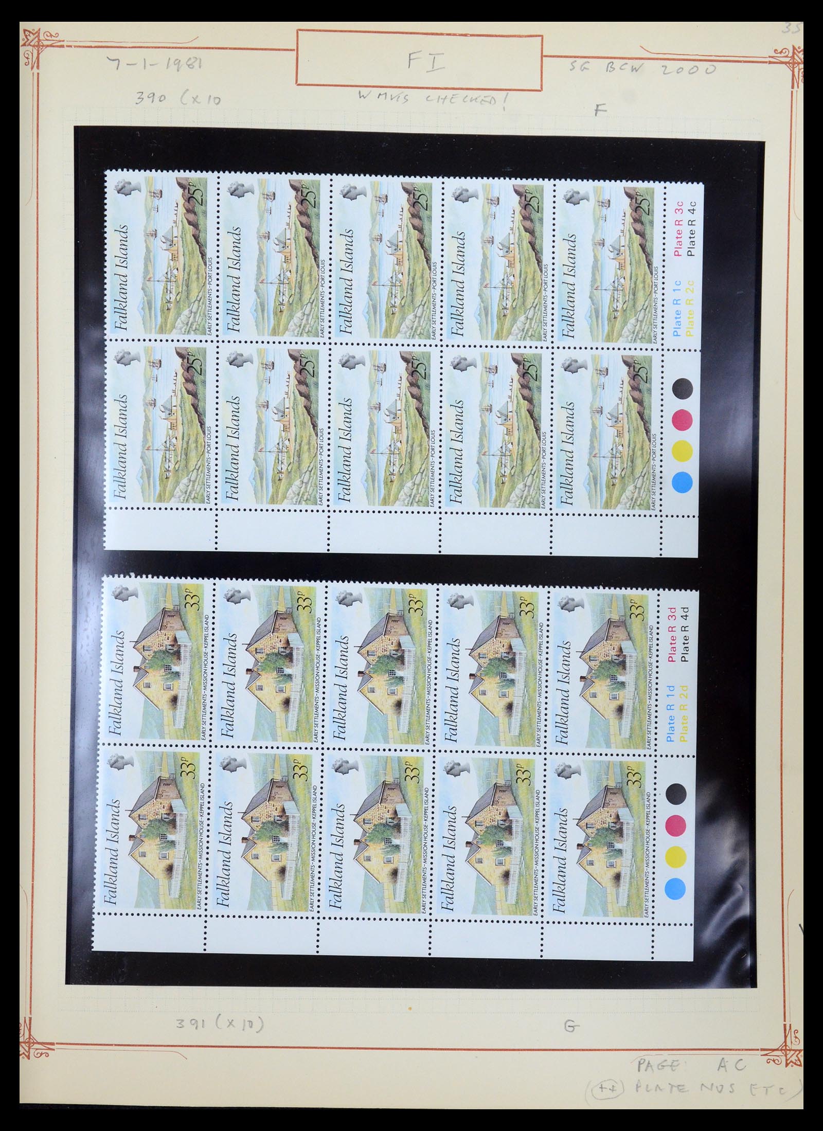 35396 019 - Postzegelverzameling 35396 Falkland eilanden 1972-1992.