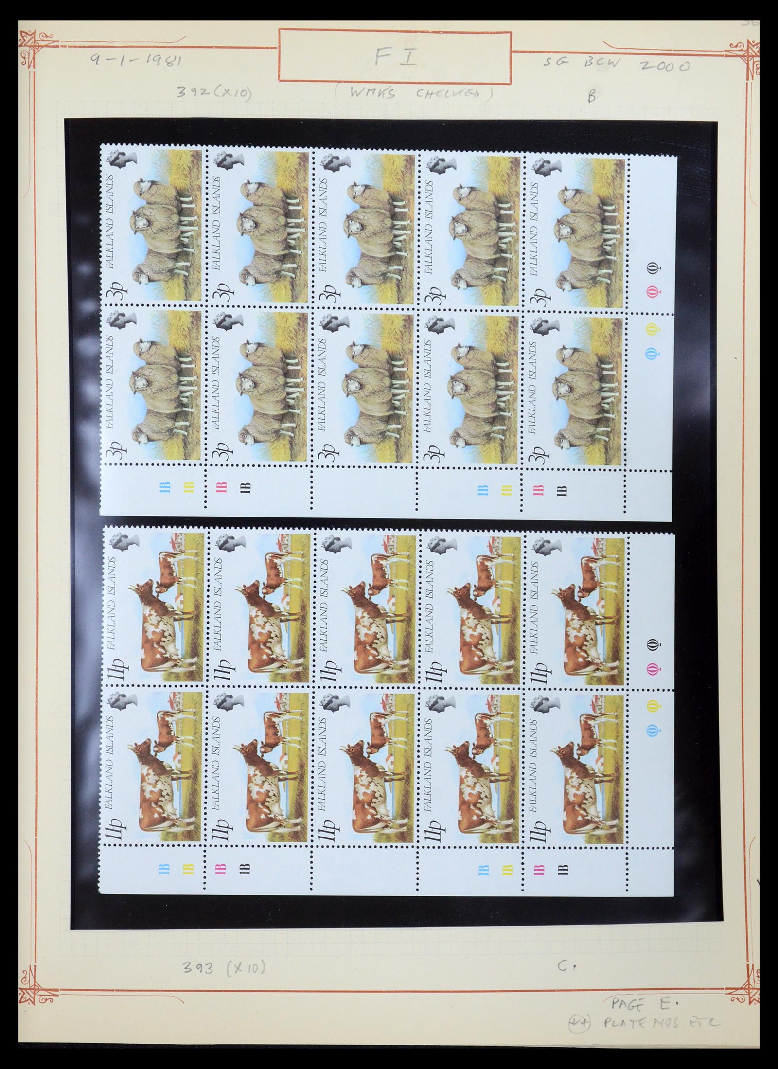 35396 020 - Postzegelverzameling 35396 Falkland eilanden 1972-1992.