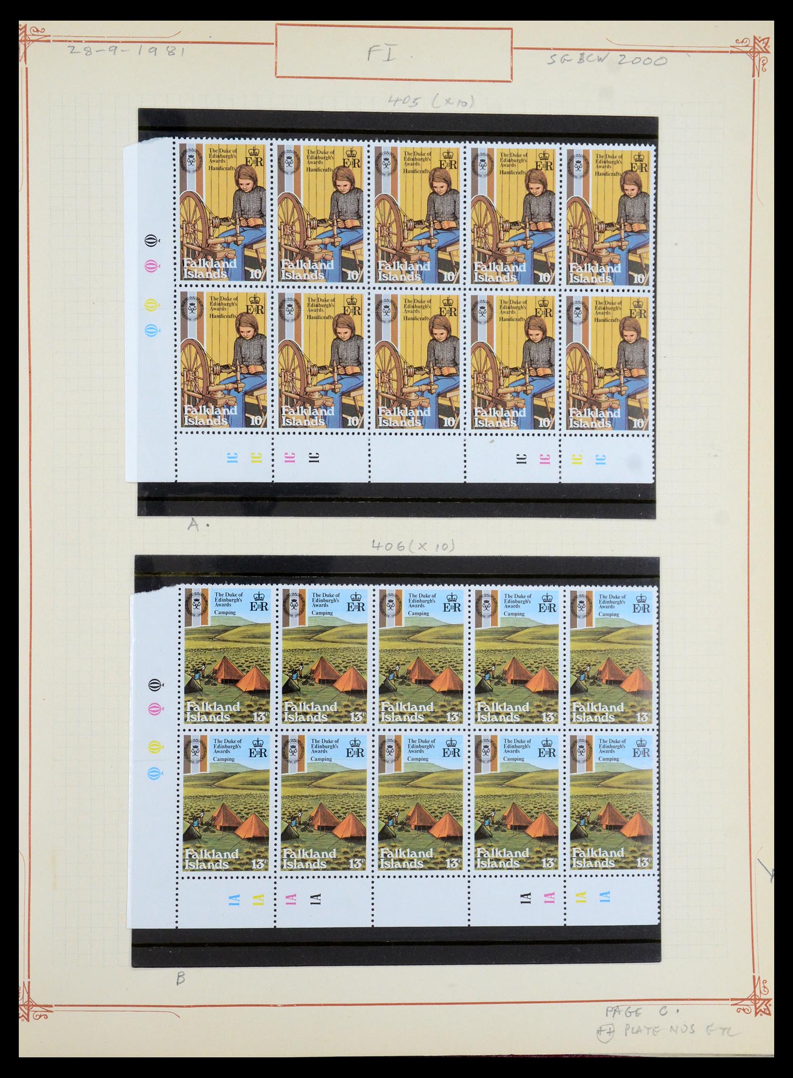 35396 026 - Postzegelverzameling 35396 Falkland eilanden 1972-1992.