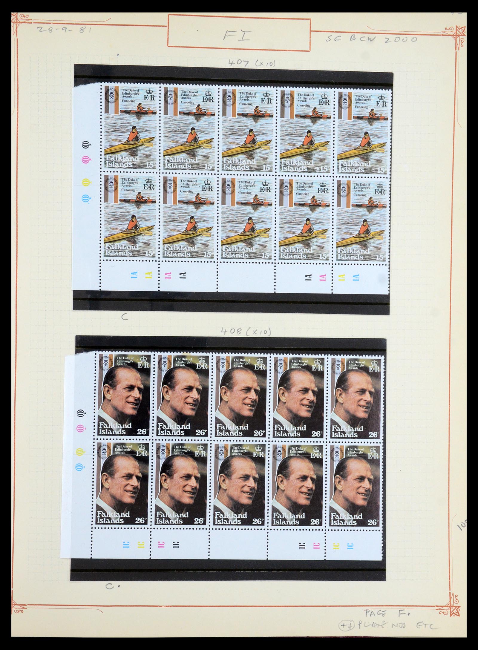35396 027 - Postzegelverzameling 35396 Falkland eilanden 1972-1992.