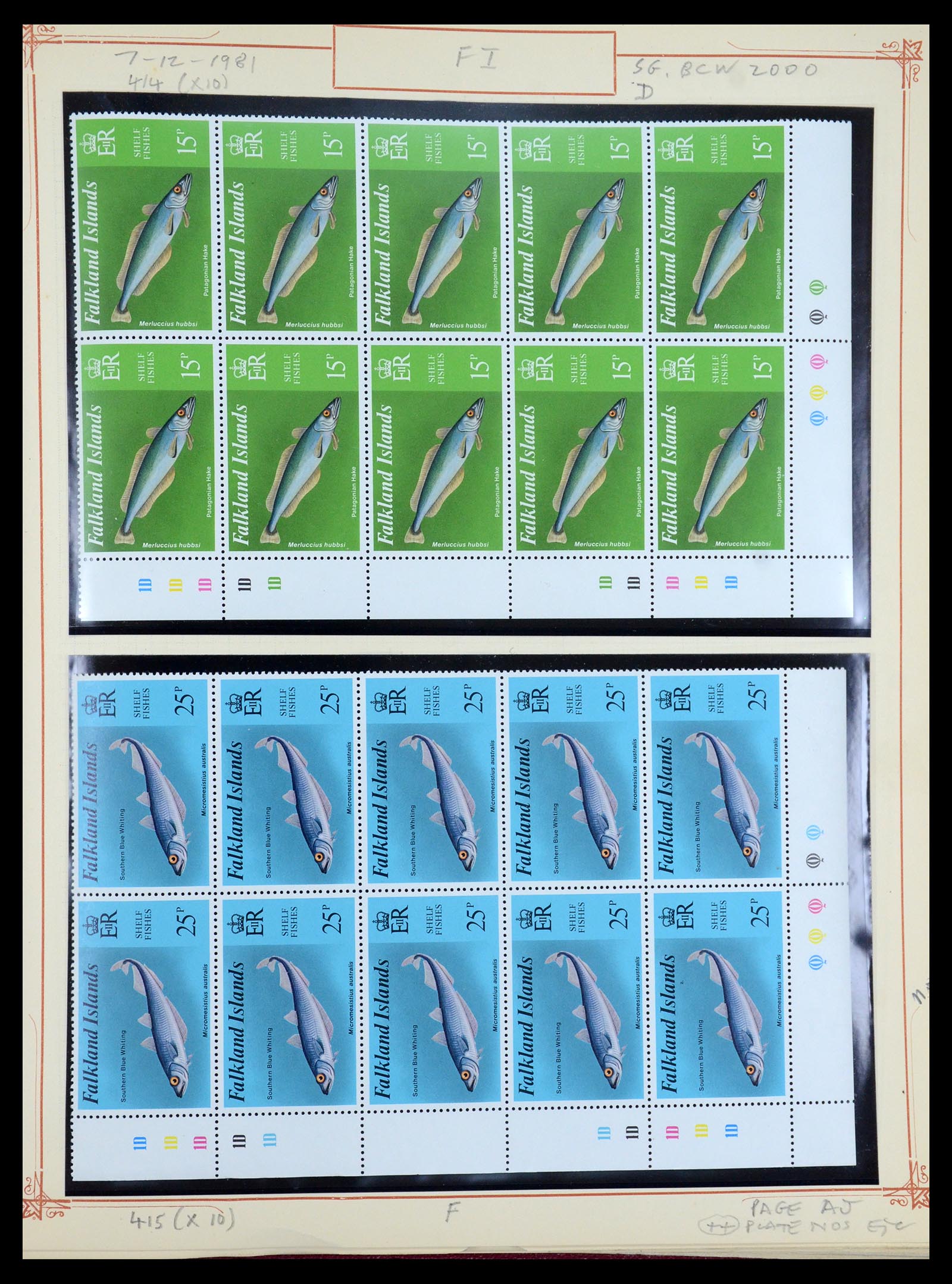 35396 032 - Postzegelverzameling 35396 Falkland eilanden 1972-1992.