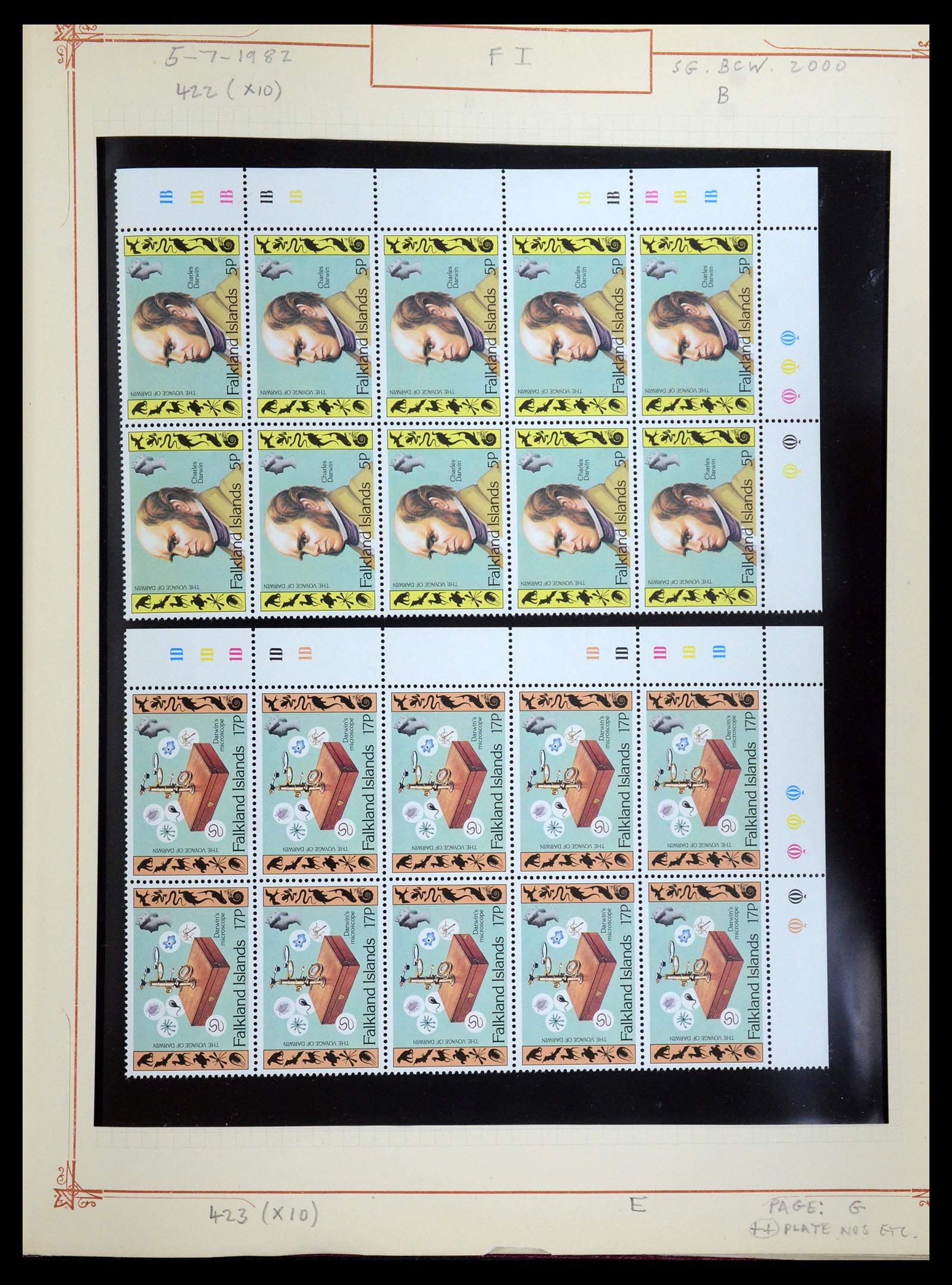 35396 033 - Postzegelverzameling 35396 Falkland eilanden 1972-1992.